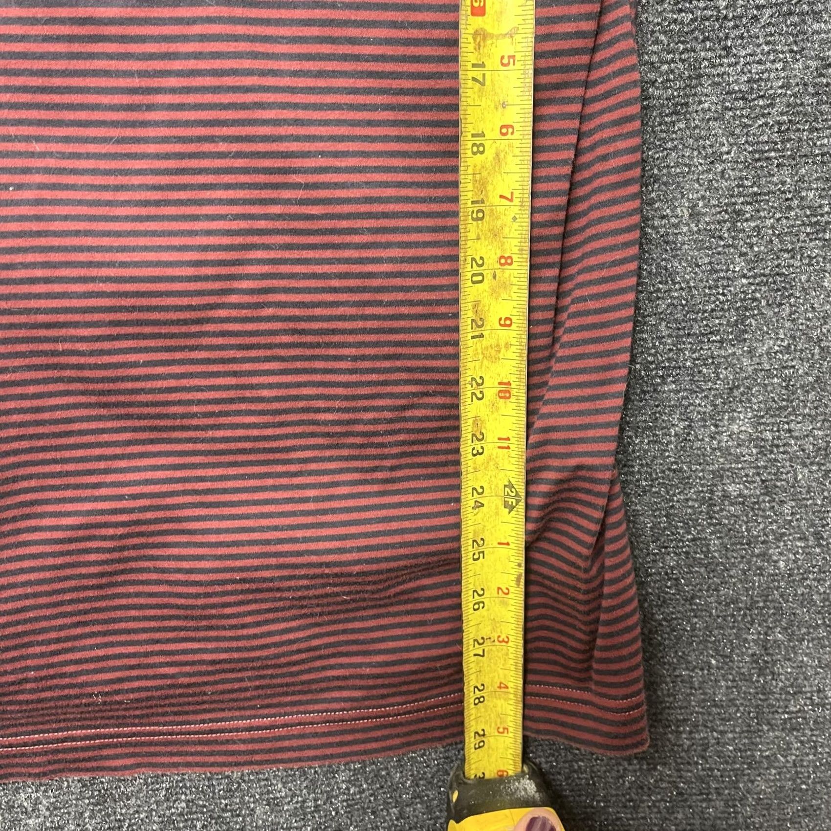 Tommy Hilfiger Tommy Hilfiger Polo Shirt Mens XL Red Stripe Long Sleeve Custom Fit Casual Knit Size US XL / EU 56 / 4 - 6 Thumbnail