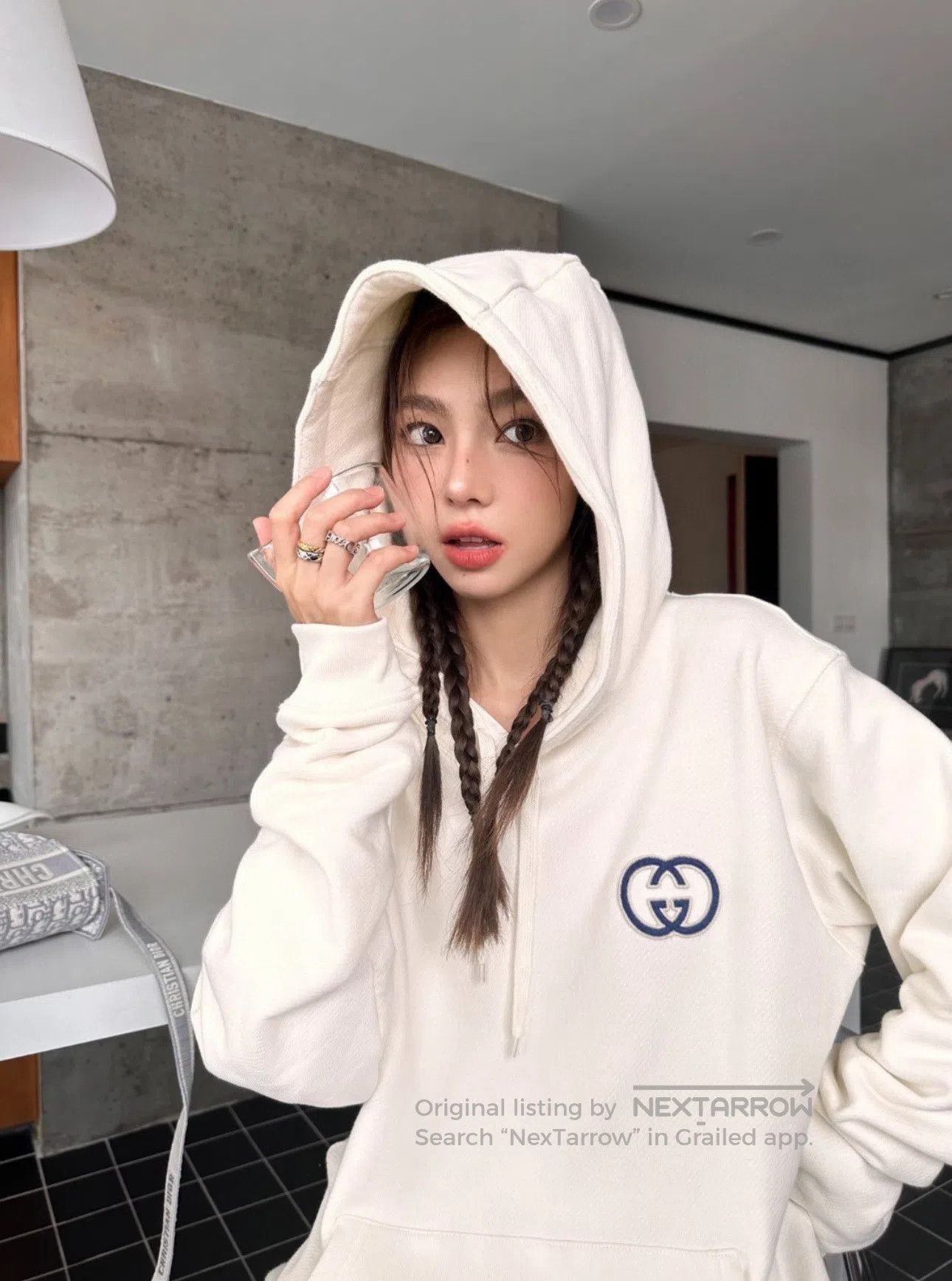 Gucci Guicci Embroidered Double G Logo Hoodie| Size US L / EU 52-54 / 3 - 8 Thumbnail