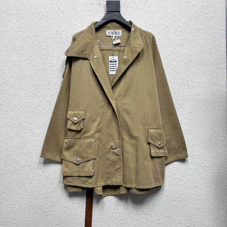 Loewe LOEWE Brown and elegant irregular emblem style coat Size XS / US 0-2 / IT 36-38 - 1 Thumbnail