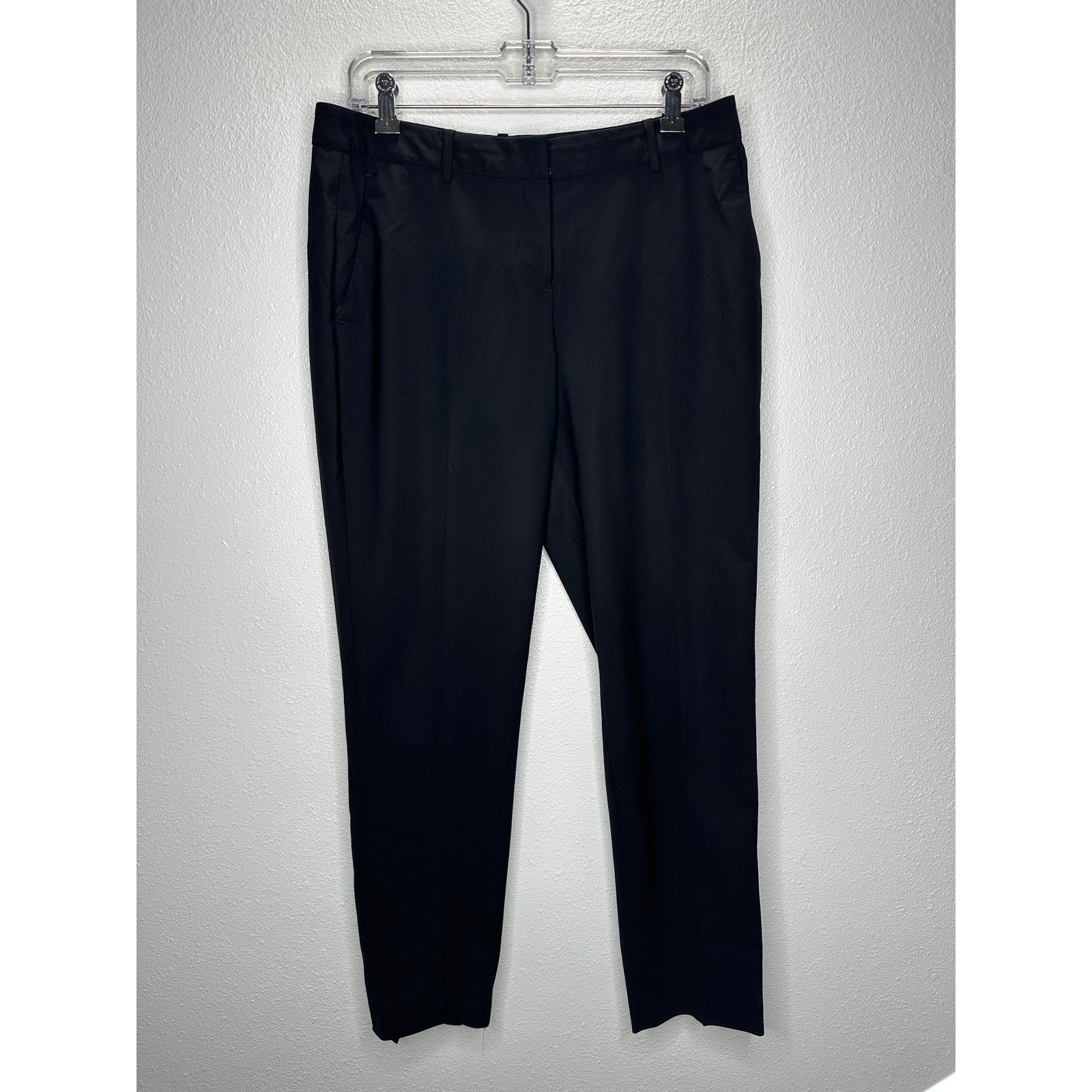 Theory Theory Black Testra 2B Straight Leg Wool Blend Trouser 8 Size 30" / US 8 / IT 44 - 3 Thumbnail
