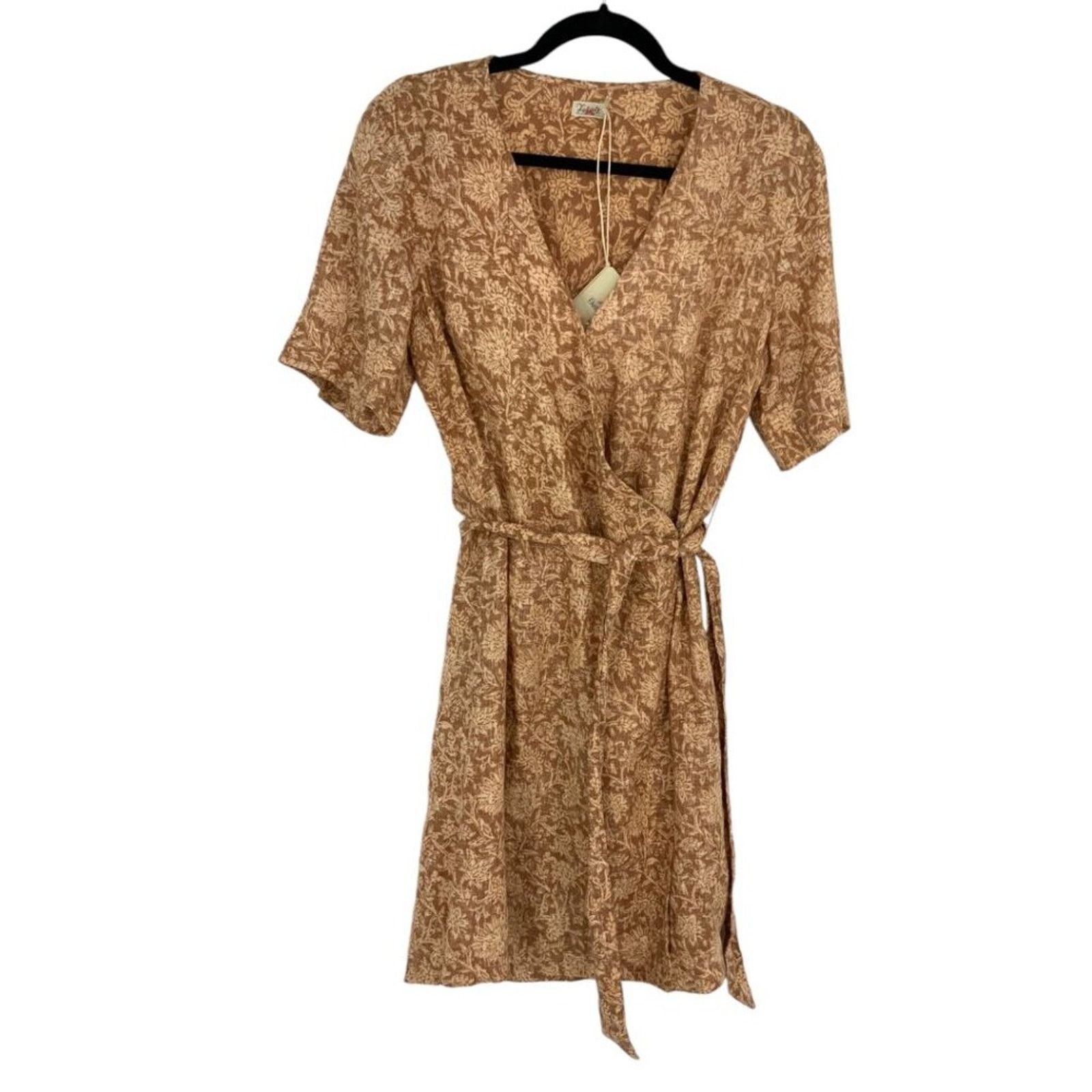 Faherty Faherty Ashley Tie Waist Linen Dress Medium NWT $168 MSRP Size M / US 6-8 / IT 42-44 - 3 Thumbnail