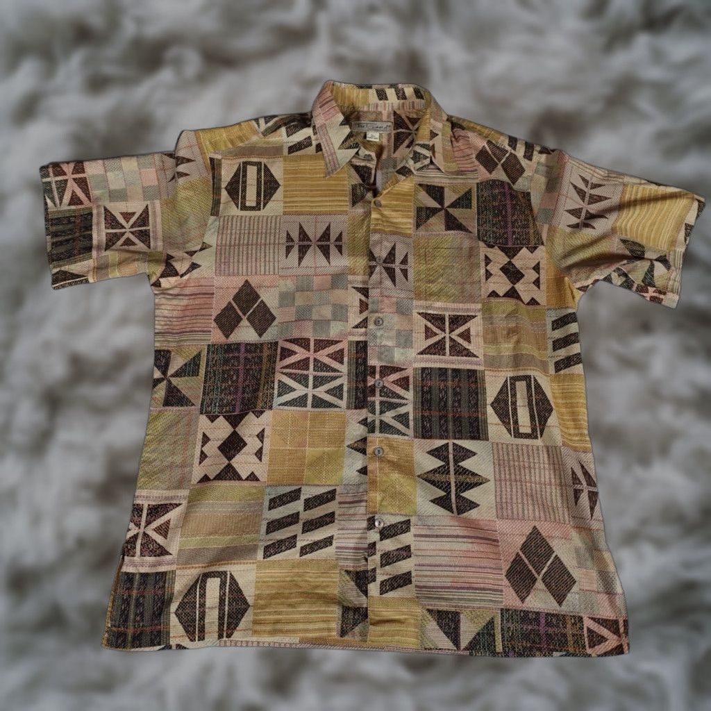 Tori Richard Tori Richard Hawaiian Shirt Mens Large Brown Short Sleeve Button-Up Casual Travel Summer Cotton Made in USA Size US L / EU 52-54 / 3 - 1 Thumbnail