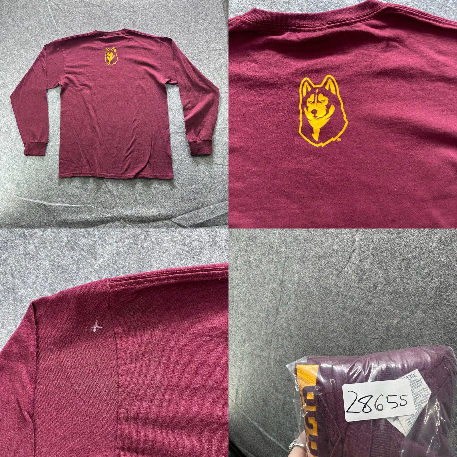Jerzees JERZEES Shirt Mens M Red BLOOMSBURG UNIVERSITY Graphic Tee Crewneck Long Sleeve Size US M / EU 48-50 / 2 - 8 Thumbnail