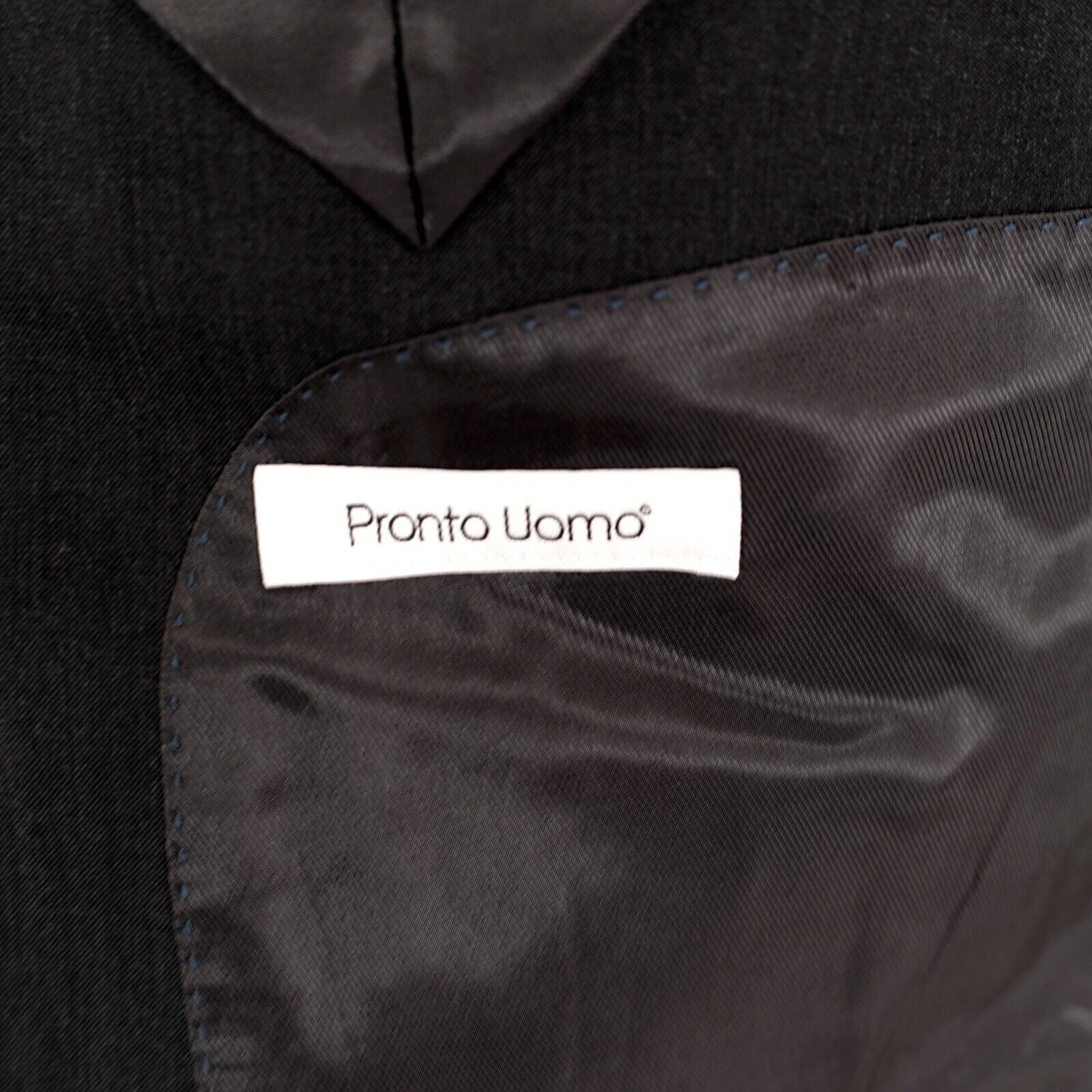 Pronto Uomo Pronto Uomo Wool Black 2 Button Blazer 40L Or Slim 42L Size 40L - 8 Thumbnail