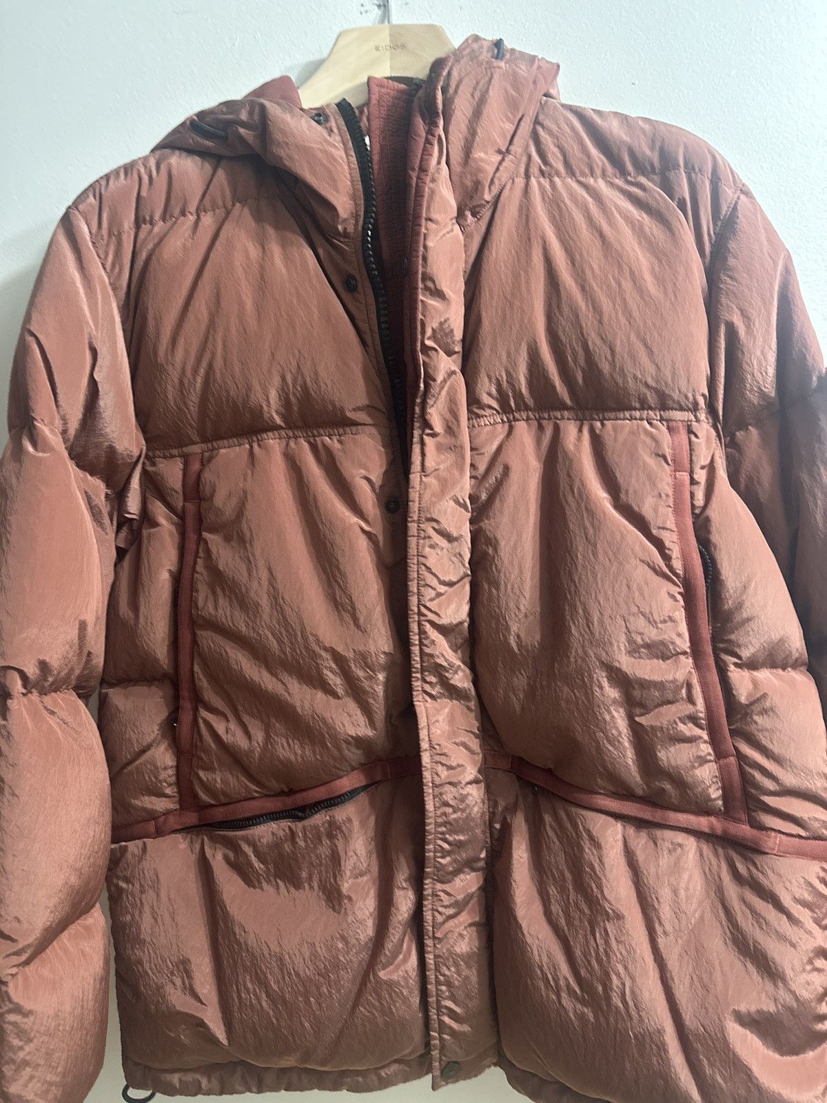 Stone Island red brick puffer