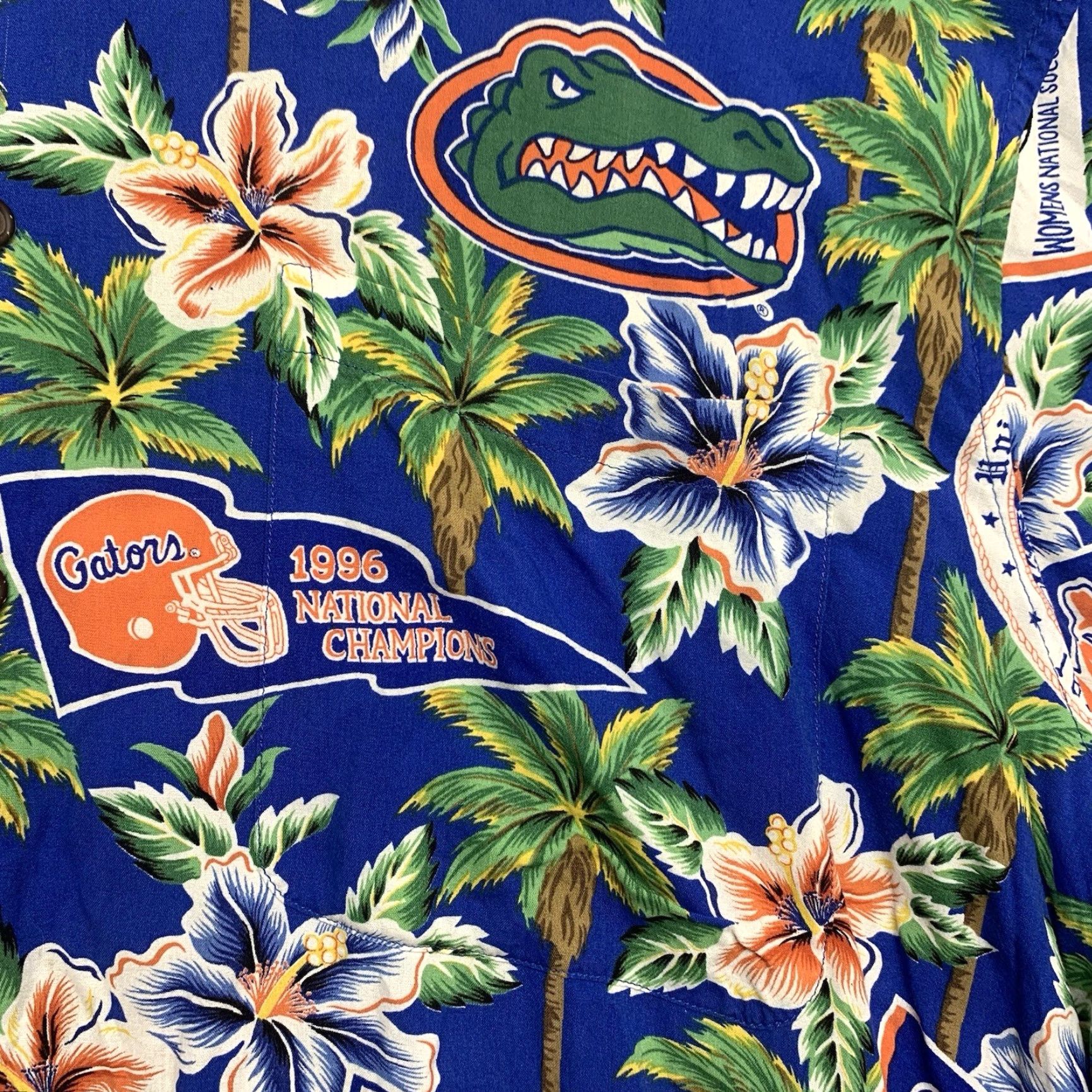 Reyn Spooner Vintage Reyn Spooner Men's Hawaiian Shirt 2XL Short Sleeve Button-Up Blue Floral Tropical Size US XXL / EU 58 / 5 - 4 Thumbnail