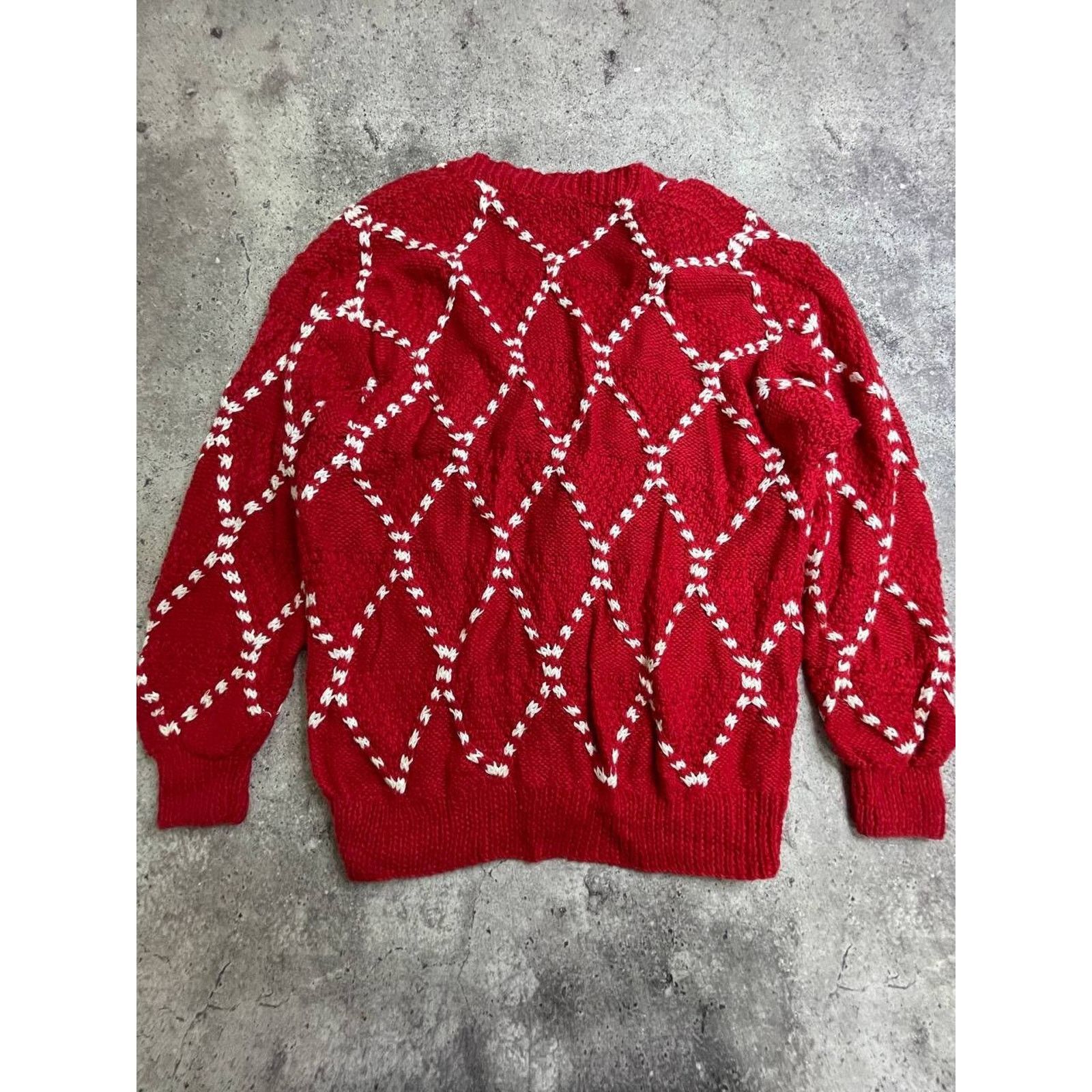 Nordstrom Vintage Nordstrom Town Square Red Knit Cardigan Sweater L Size L / US 10 / IT 46 - 5 Thumbnail