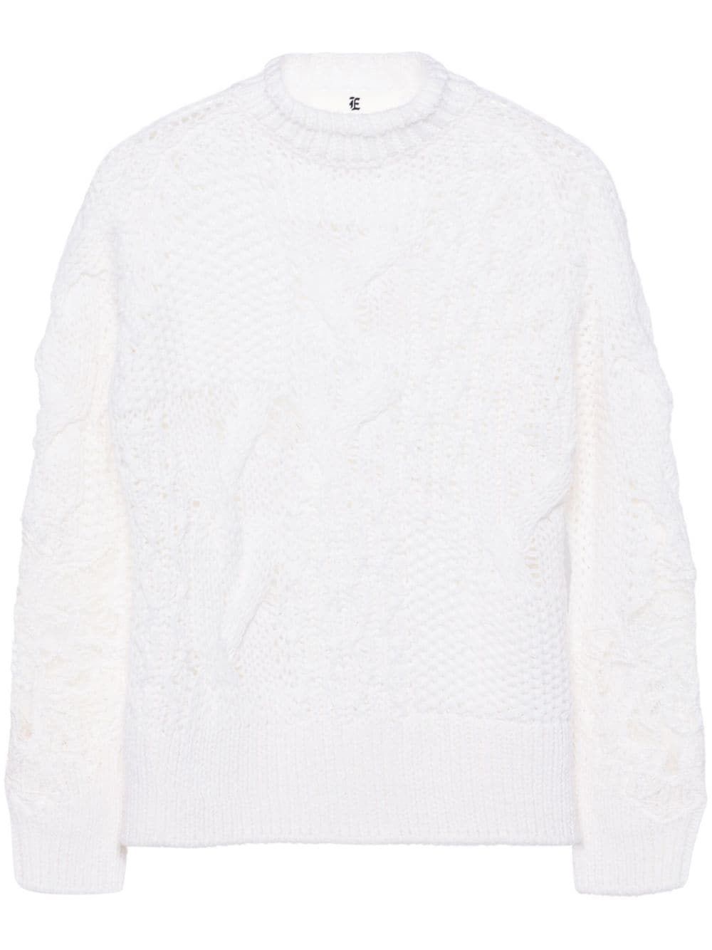 Ermanno Scervino EMBROIDERED WOOL SWEATER Size S / US 4 / IT 40 - 1 Thumbnail