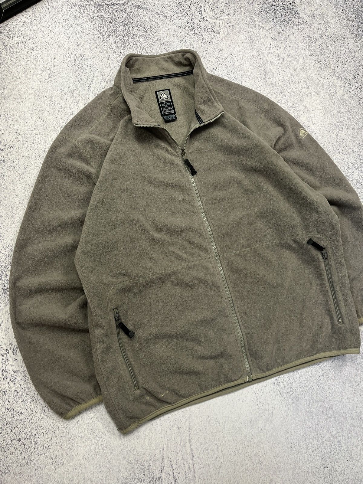Nike Vintage Nike ACG Fleece Jacket Baggy Beige Mens Y2K 90’s Size US XL / EU 56 / 4 - 3 Thumbnail