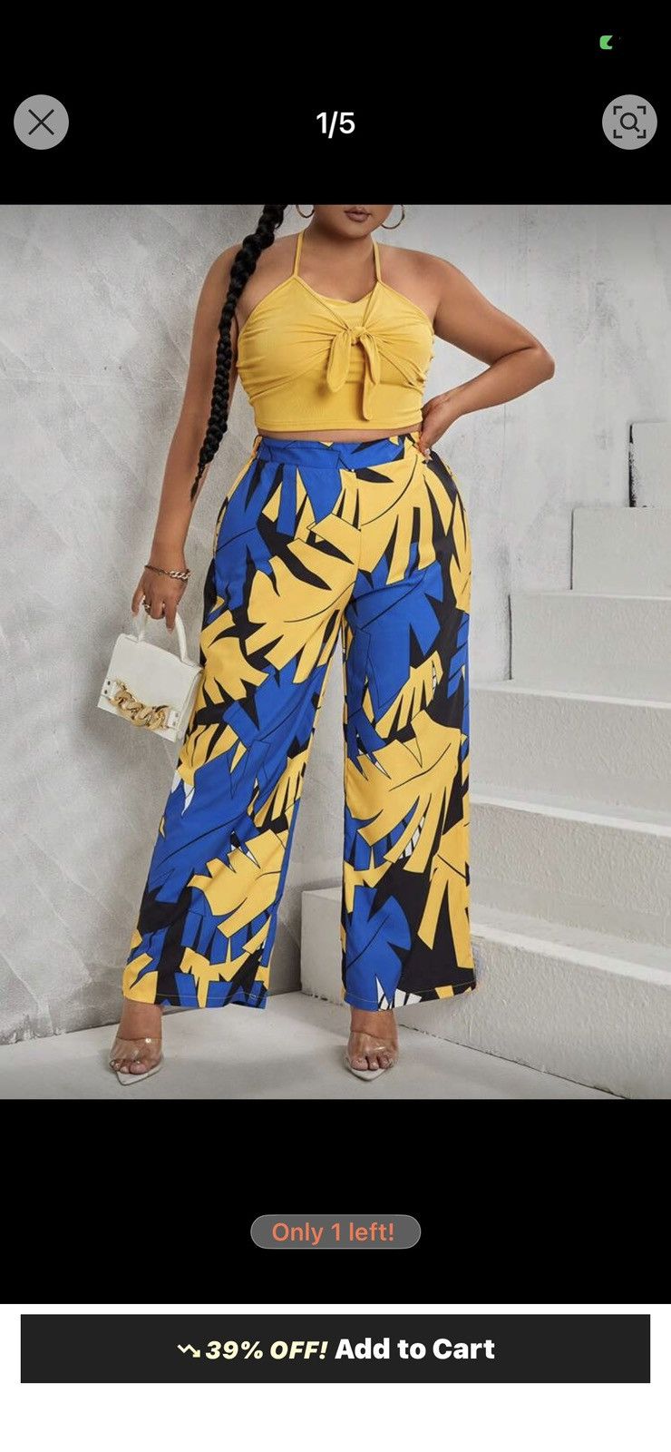 Shein Tropical print pants Size 36" / US 14 / IT 50 - 2 Thumbnail