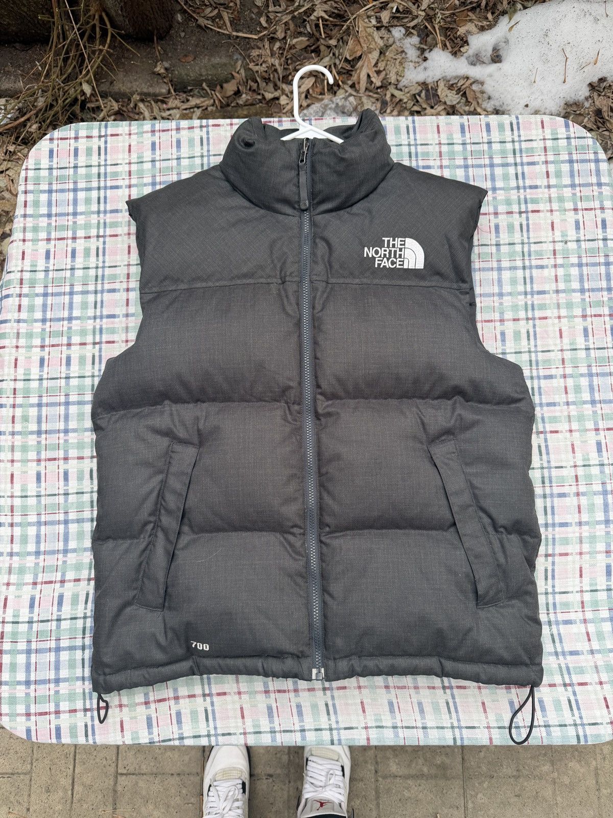 Dark Grey The North Face Nupste 700 Puffer Vest