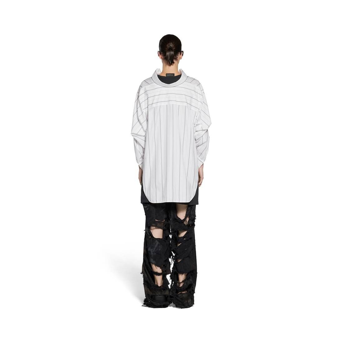 Balenciaga o1la1rc1a0325 Bb Corp Swing Twisted Shirt Large Fit Size S / US 4 / IT 40 - 4 Thumbnail