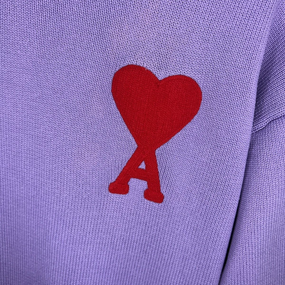 AMI × Designer AMI sweater jumper knitwear boxy purple Size M / US 6-8 / IT 42-44 - 5 Thumbnail