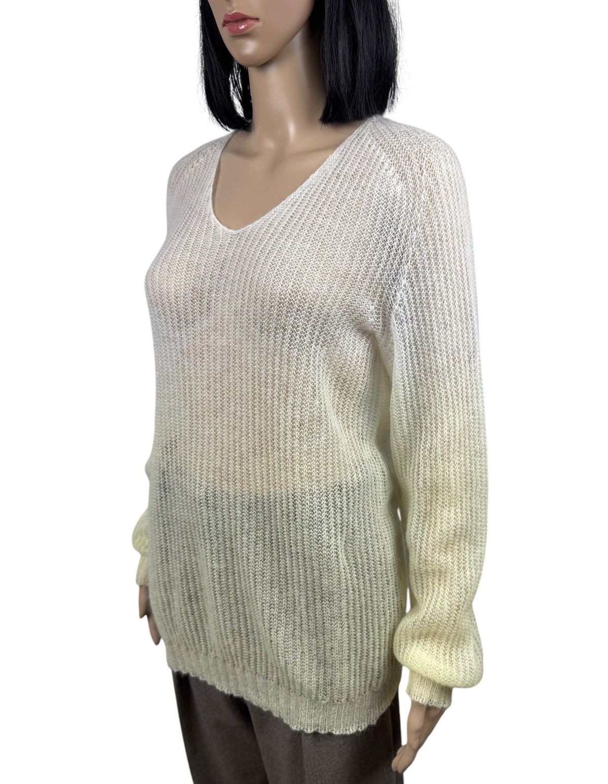 Roberto Collina Roberto Collina Transparent Gradient Sweater Wool-Mohair Size M / US 6-8 / IT 42-44 - 4 Thumbnail