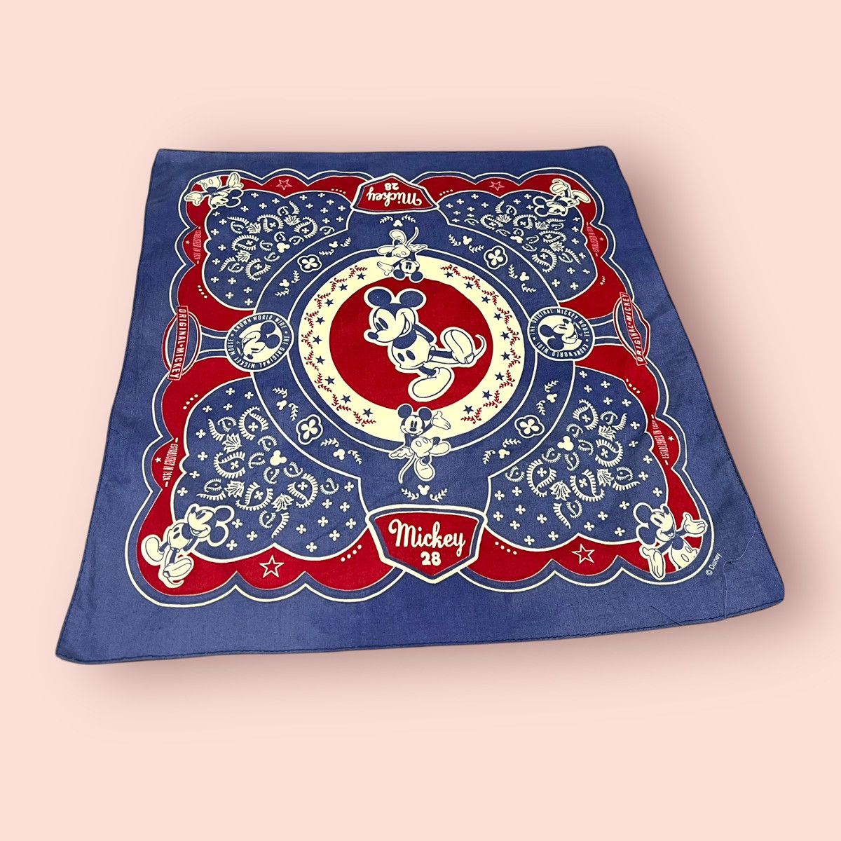 Disney × Mickey Mouse × Vintage VINTAGE DISNEY MICKEY MOUSE BANDANA / HANDKERCHIEF / SCARF Size ONE SIZE - 21 Thumbnail