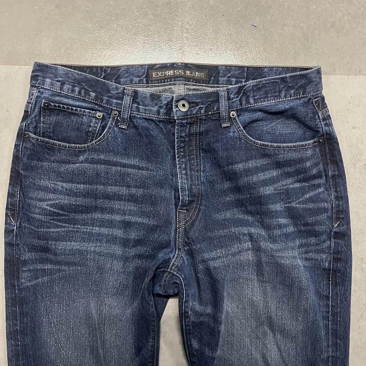 Vintage Vintage Y2K/2000s Grunge Dark Wash Denim jeans Skater Essential! Size US 36 / EU 52 - 7 Thumbnail