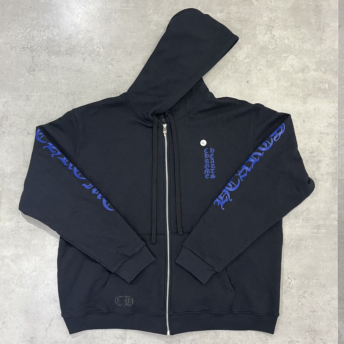 Chrome Hearts CHROME HEARTS Thermal Blue Letter Full Zip Up Black Size US XL / EU 56 / 4 - 1 Thumbnail