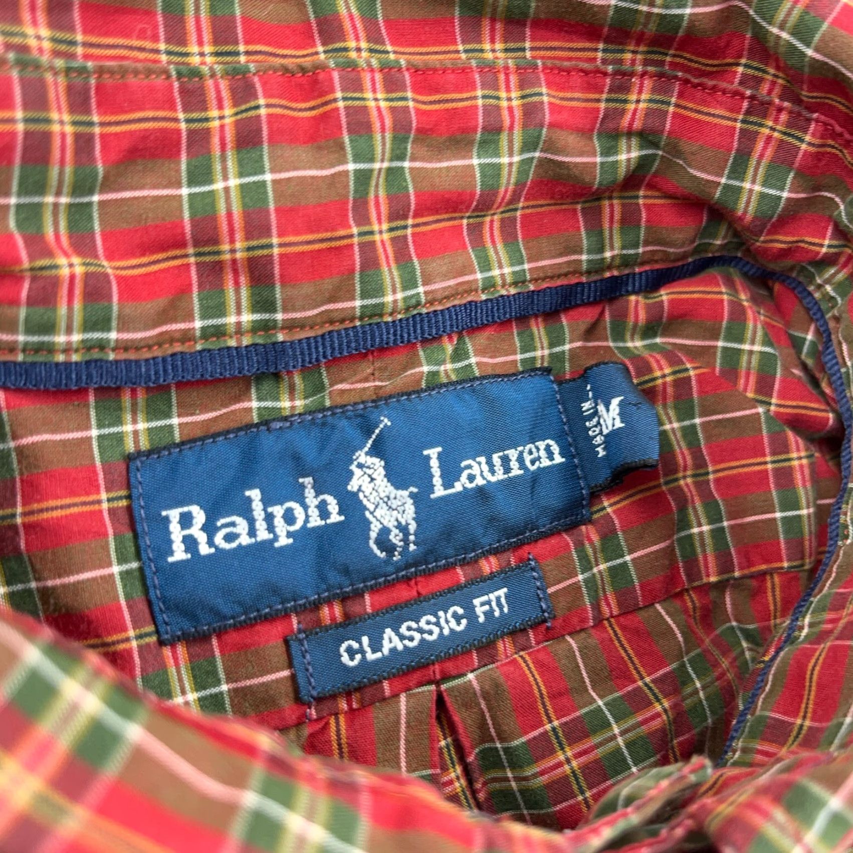 Ralph Lauren Ralph Lauren Shirt Men Medium Red Green Plaid Button Up Classic Fit Tartan Dress Size 40R - 4 Thumbnail