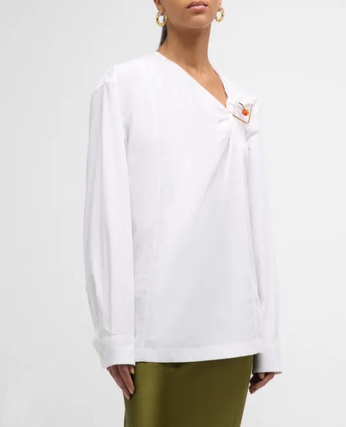 Dries Van Noten Dries Van Noten Twisted Ring Poplin blouse size 36/us 4 Size S / US 4 / IT 40 - 2 Thumbnail