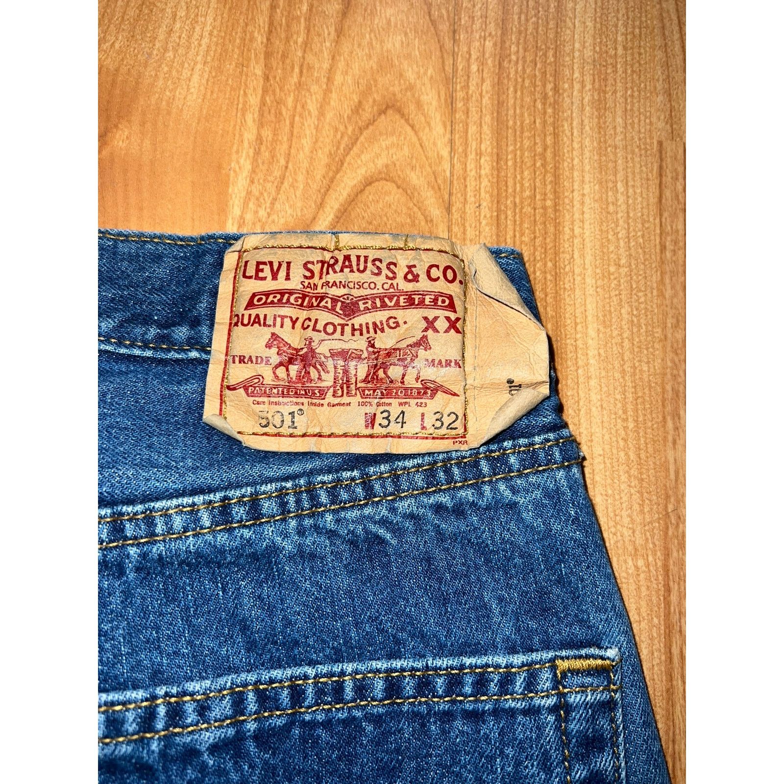 Levi's Y2K Levi Levi's 501 Blue Denim Jeans Riveted Pants 34x32 Size US 34 / EU 50 - 9 Thumbnail