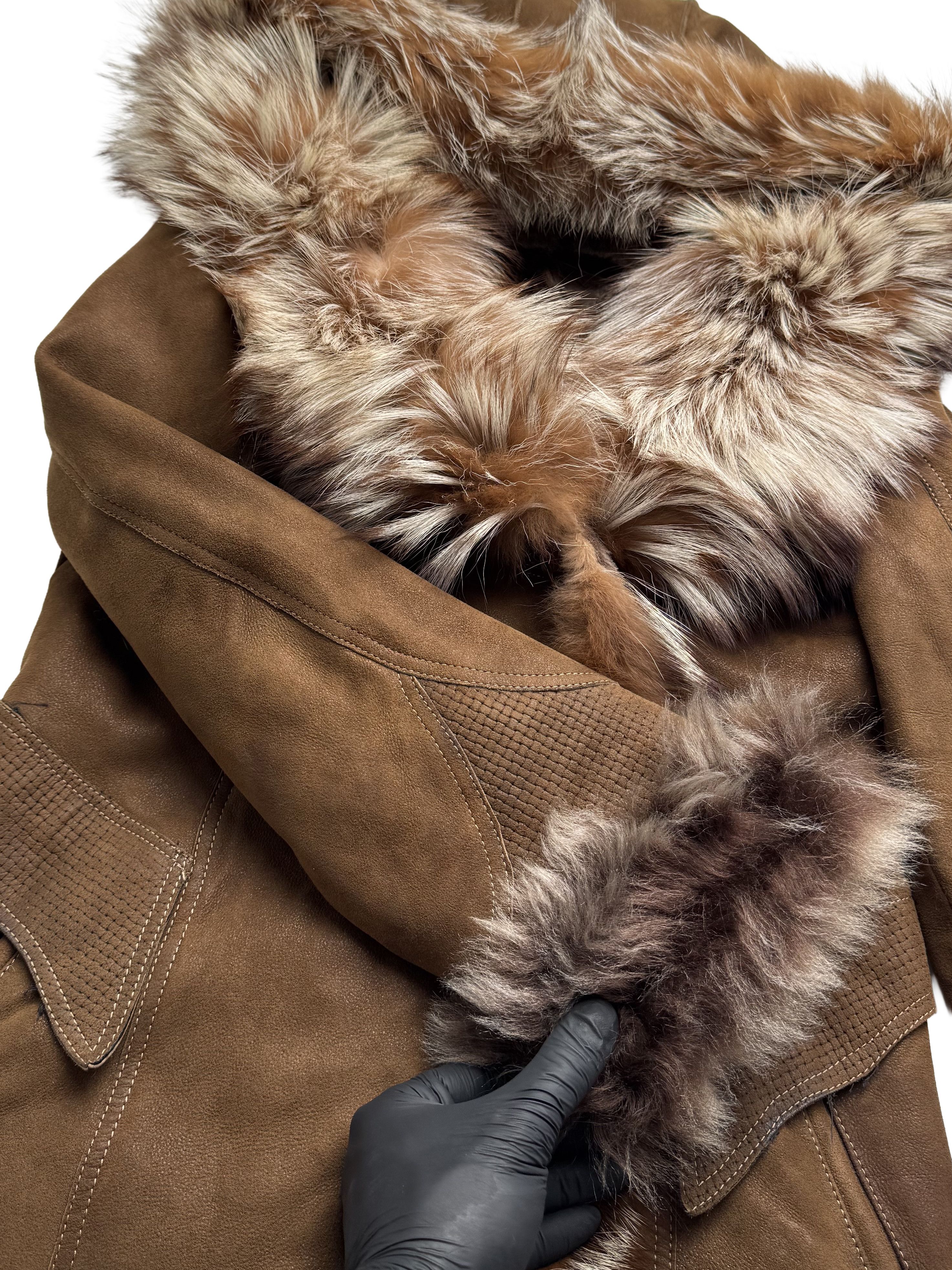 Japanese Brand Vintage Genuine Leather/Real Fur Hooded Jacket Size M / US 6-8 / IT 42-44 - 12 Thumbnail
