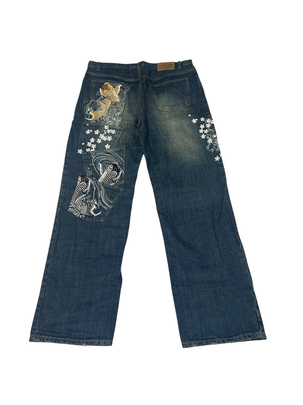 513 Karakuri Tamashii jeans embroidered denim blue archive