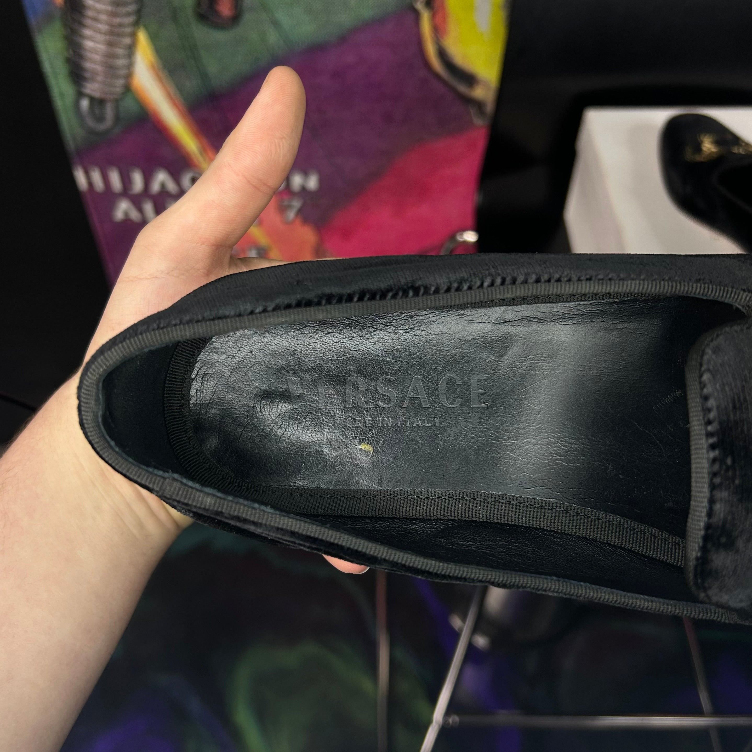 Versace Versace Medusa Velvet Loafers Black Size 40 / 7 Size US 7 / EU 40 - 7 Thumbnail