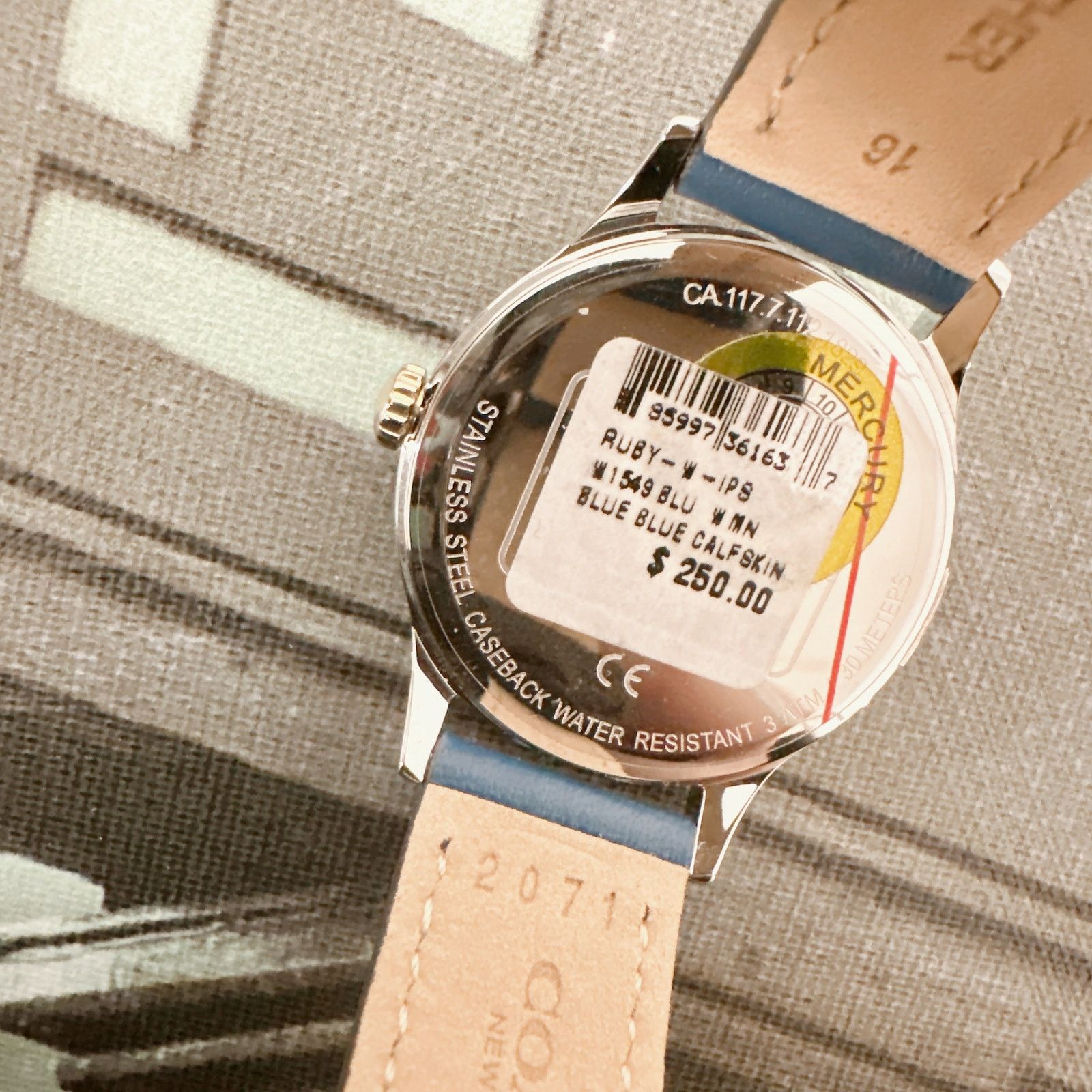 Coach Coach 14503543 Rury Leather Watch Blue 32MM (W1549 ) Size ONE SIZE - 5 Thumbnail