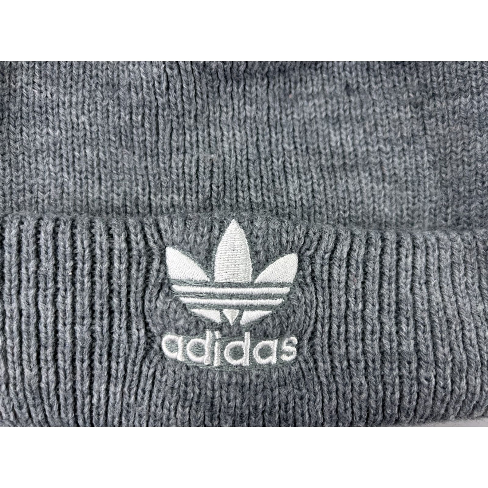 Adidas ADIDAS Beanie Toque Hat Womens One Size Gray Logo Knit 100% Acrylic Ski Winter Soft Warm Size ONE SIZE - 2 Thumbnail