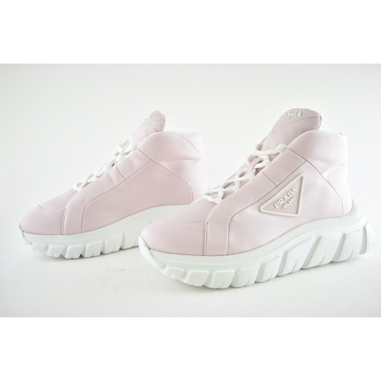 Prada Rush Piuma Nylon Platform Flat High Top Trainer Sneaker 39 Size US 9 / IT 39 - 8 Thumbnail