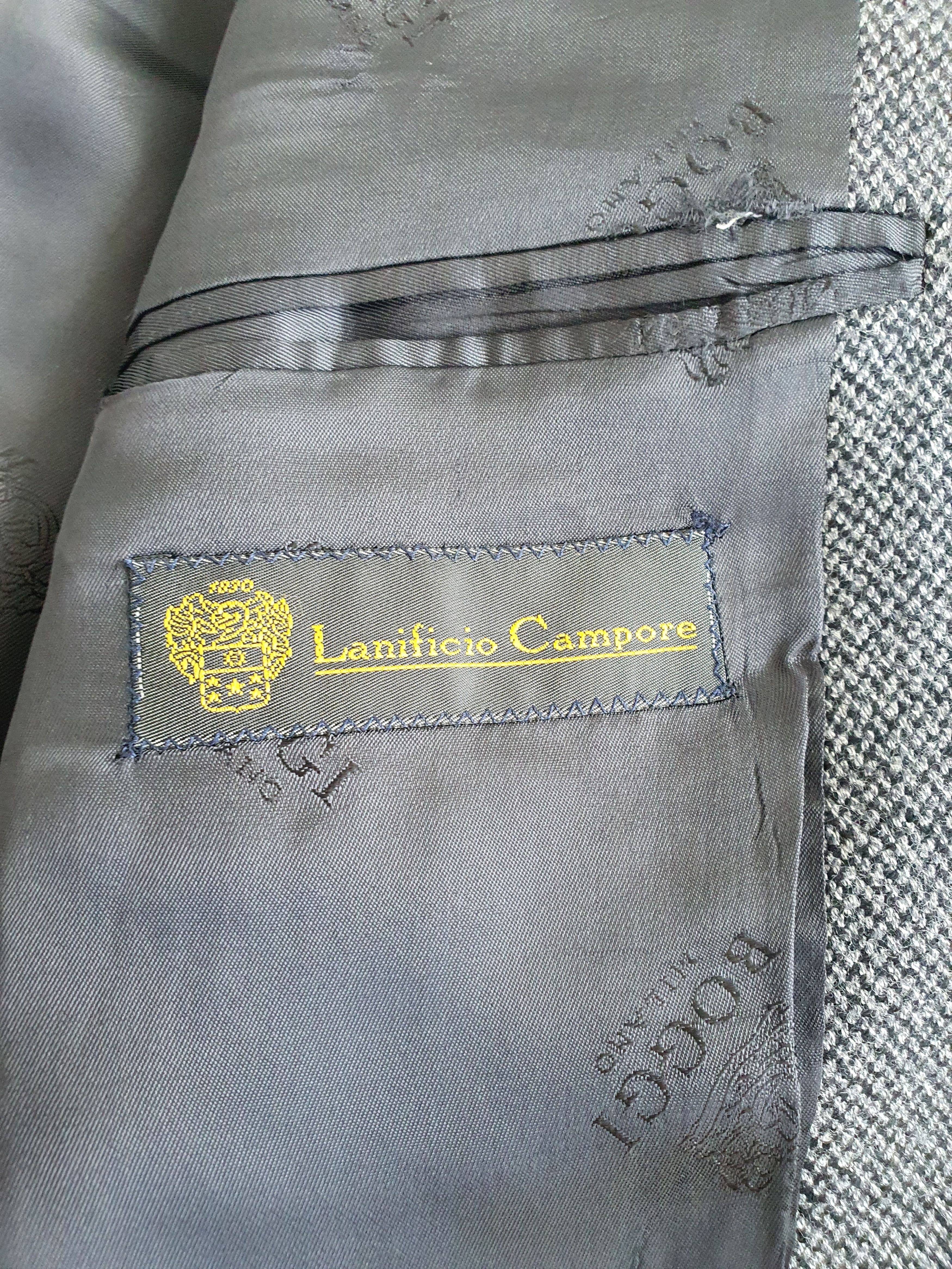Boggi Micro Herringbone Gray Jacket - Campore Fabric - Sz EU 52-54 Size 42R - 6 Thumbnail