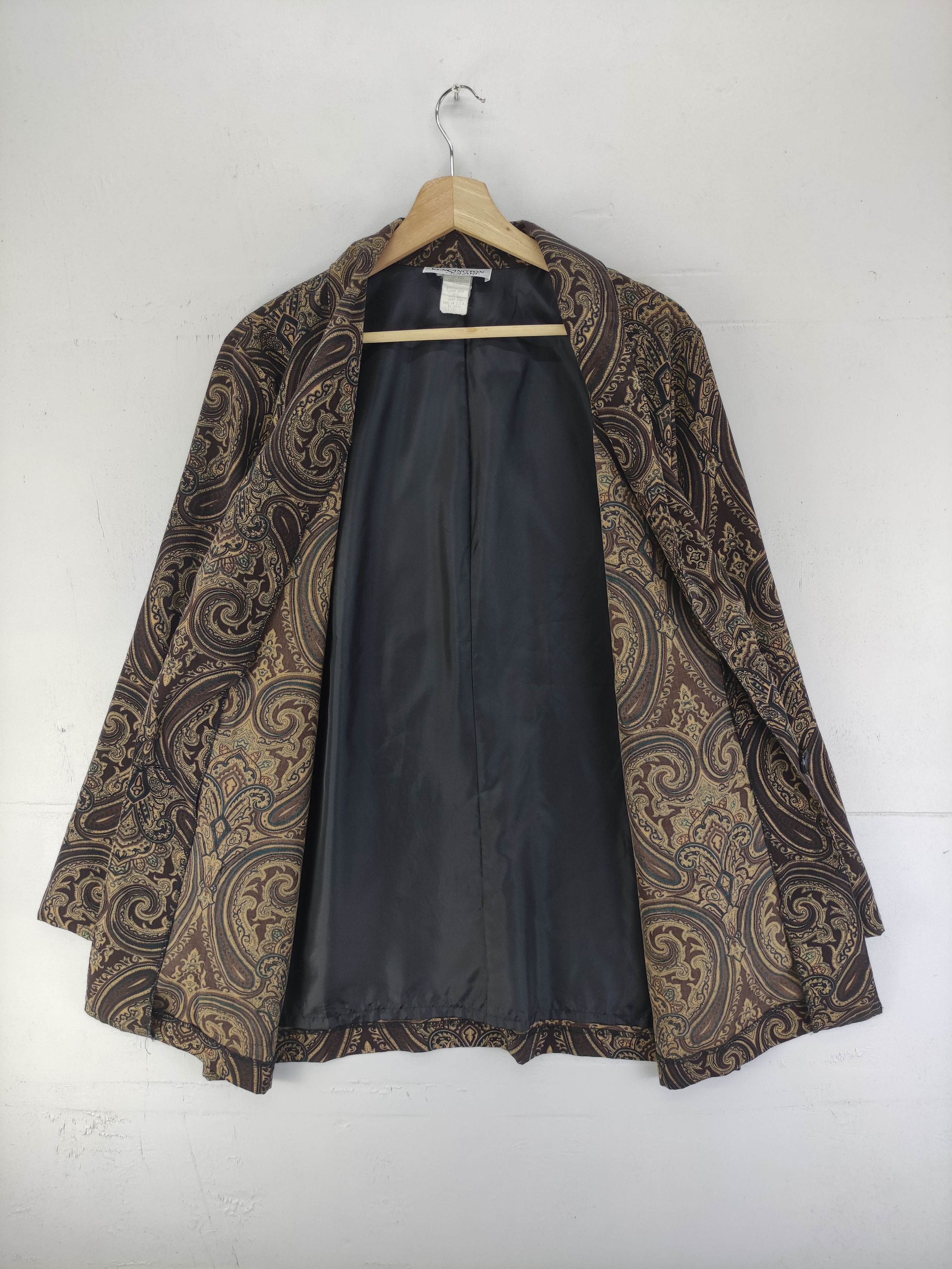 Japanese Brand Vintage Kensington Paisley Design Coat Blazer Jacket Size L / US 10 / IT 46 - 4 Thumbnail