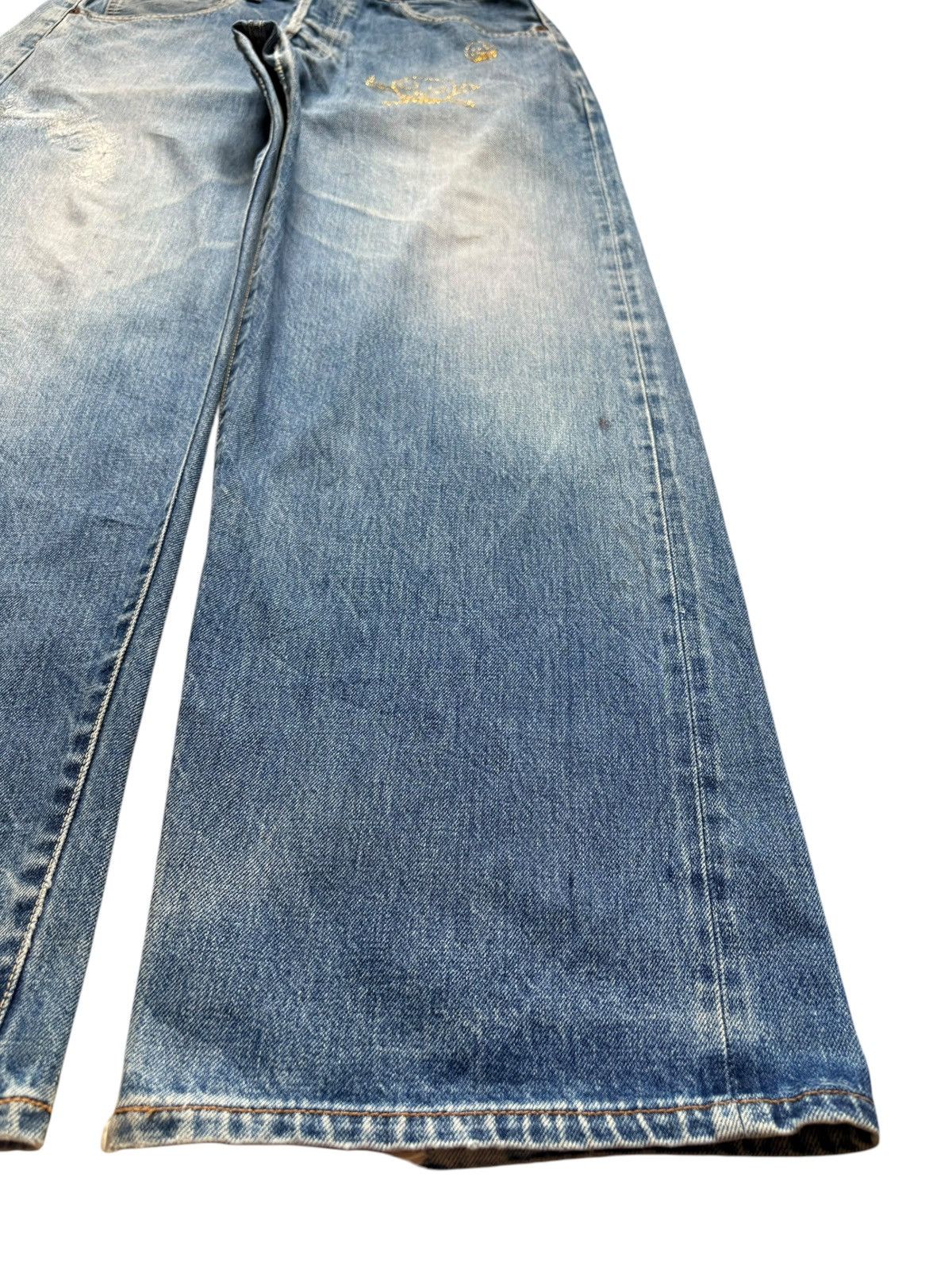 Japanese Brand Vintage Japanese Gowest Selvedge Mud Wash Loose Baggy Jean Size US 34 / EU 50 - 8 Thumbnail