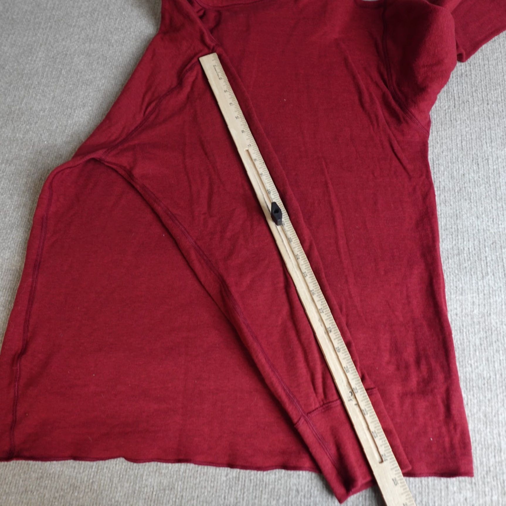 Vintage LL Bean Mens Shirt Large Red Henley River Guide Wool Blend Size US L / EU 52-54 / 3 - 7 Thumbnail
