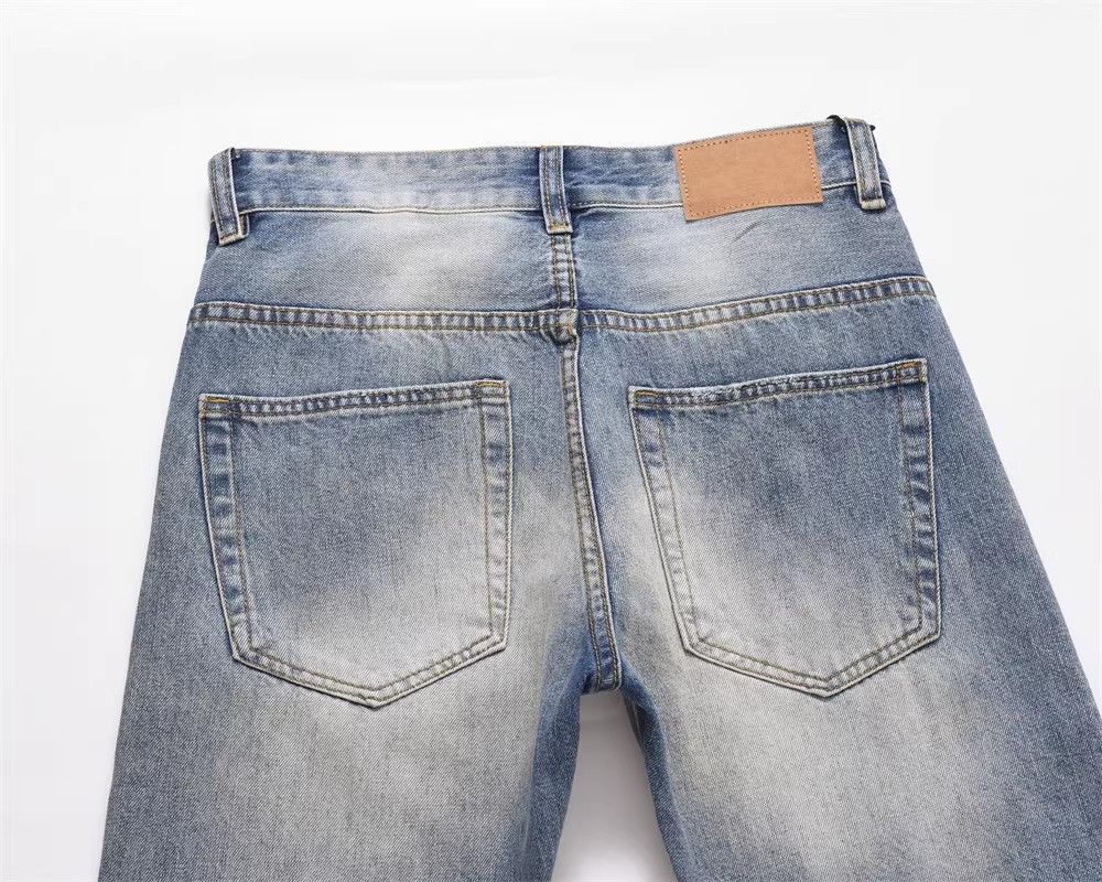Japanese Brand × Jean American high street men's loose gradient ripped jeans Size US 32 / EU 48 - 4 Thumbnail