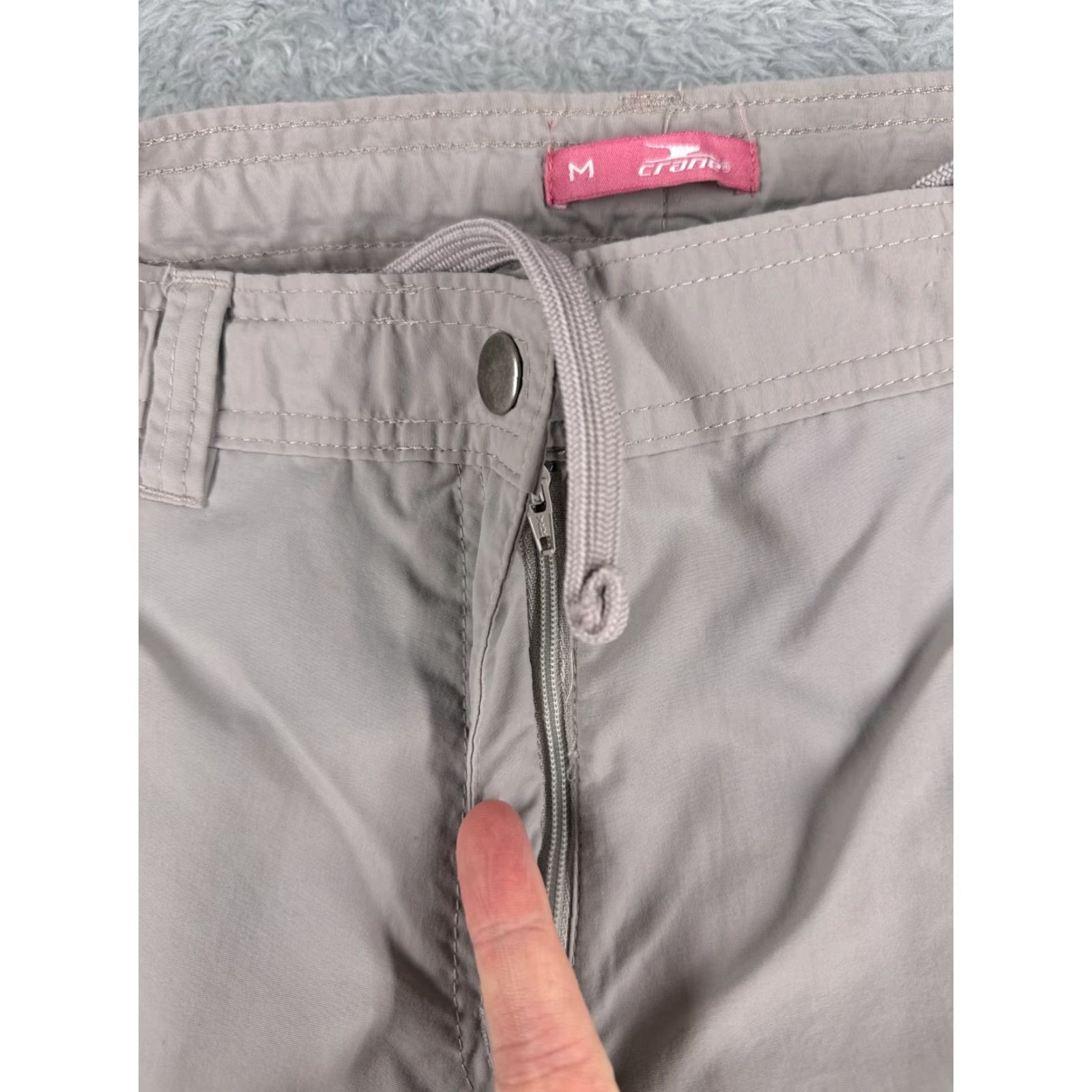 Vintage Kirkland Pants Women Medium Gray Nylon Cargo Straight Leg 32x30 Regular Size 32" / US 10 / IT 46 - 5 Thumbnail