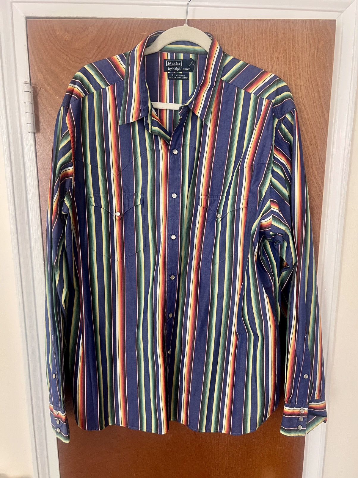 Polo Ralph Lauren Multi Stripe Western Snap shirt Size US XXL / EU 58 / 5 - 1 Thumbnail
