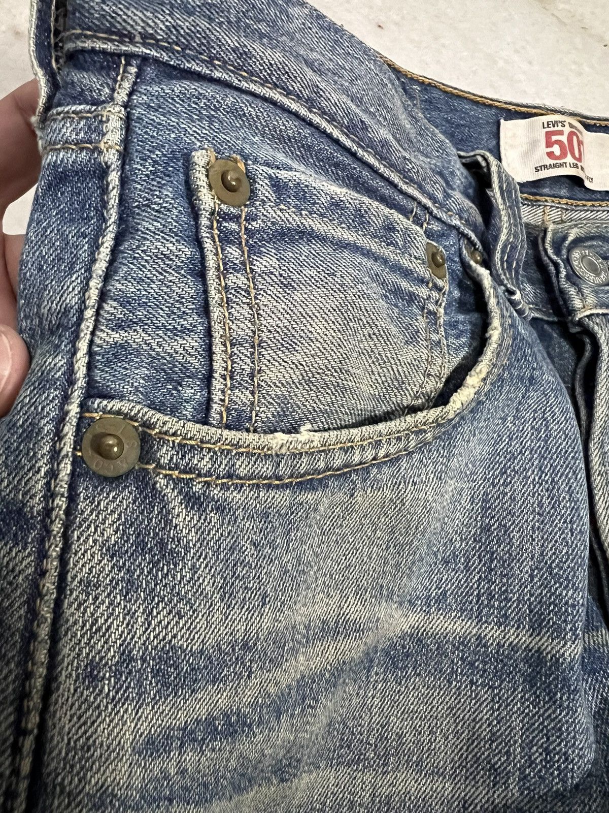 Levi's Vintage Levis 501 Distressed Jeans Size US 29 - 9 Thumbnail