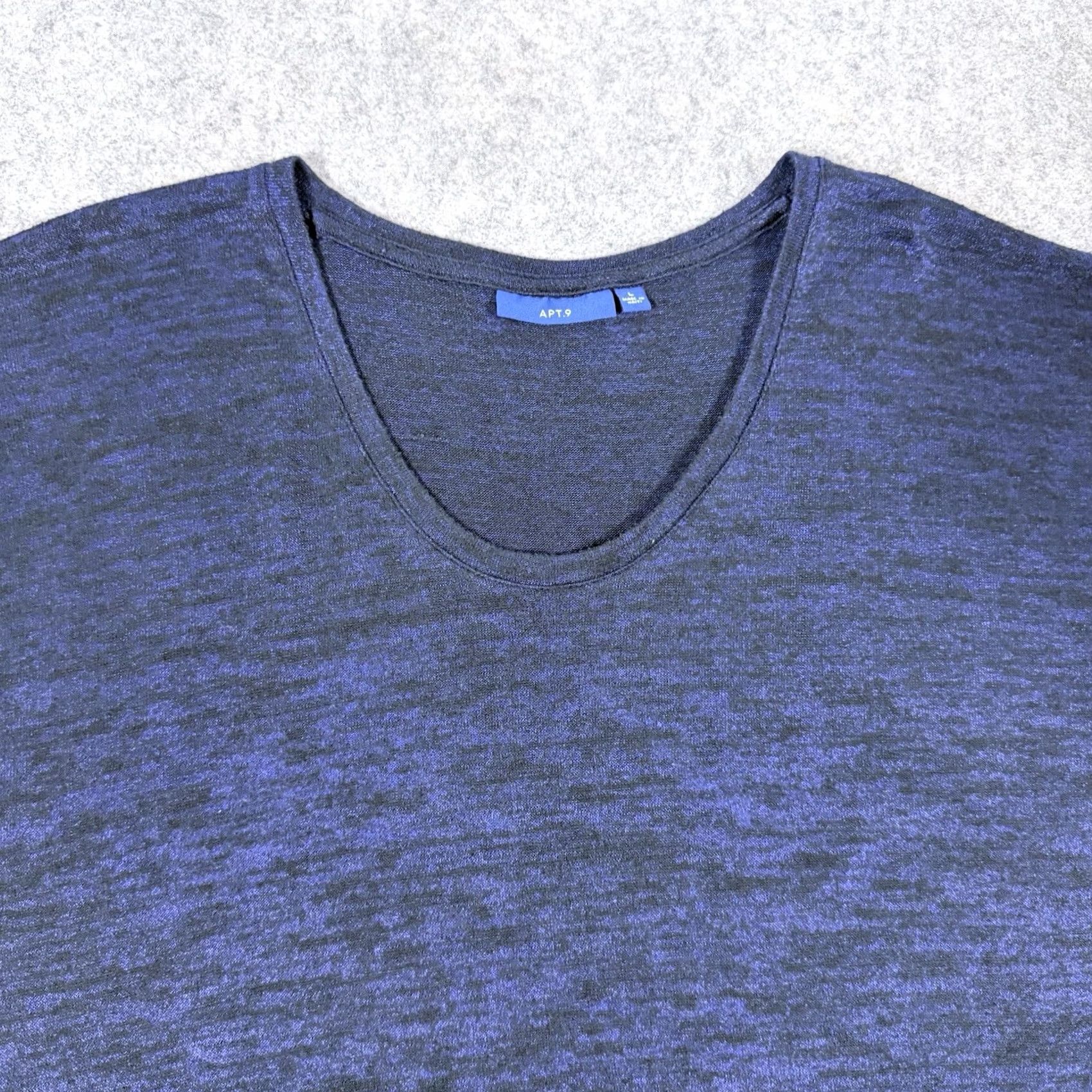 Apt. 9 Apt. 9 T-Shirt Short Sleeve Navy Blue Women Size L Casual Lightweight Shirt Size L / US 10 / IT 46 - 2 Thumbnail