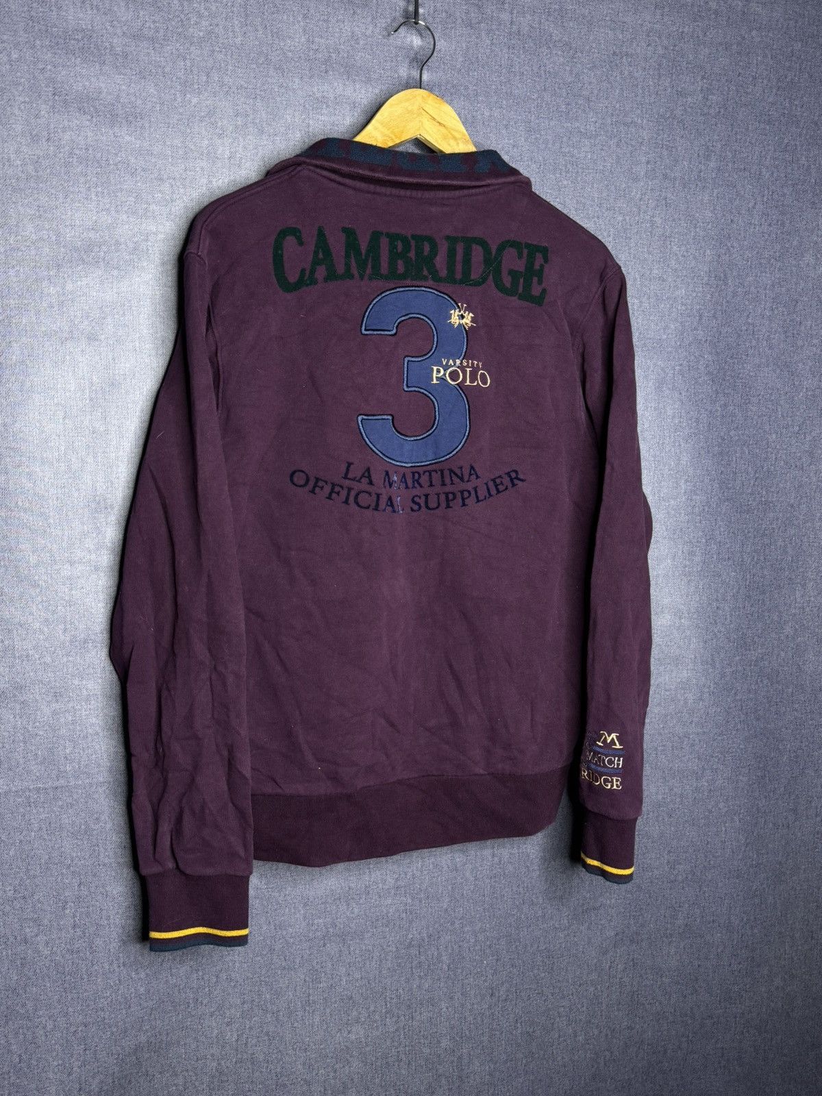 La Martina Vintage La Martina Polo Cambridge University Zip Jacket Y2K Size US L / EU 52-54 / 3 - 4 Thumbnail