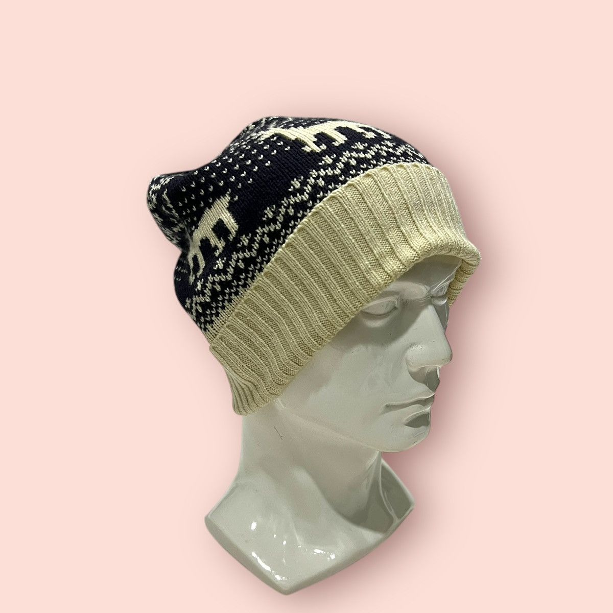 Japanese Brand × Jun Takahashi × Uniqlo VINTAGE UNIQLO DEERS KNITTED CUFFS BEANIE Size ONE SIZE - 1 Thumbnail