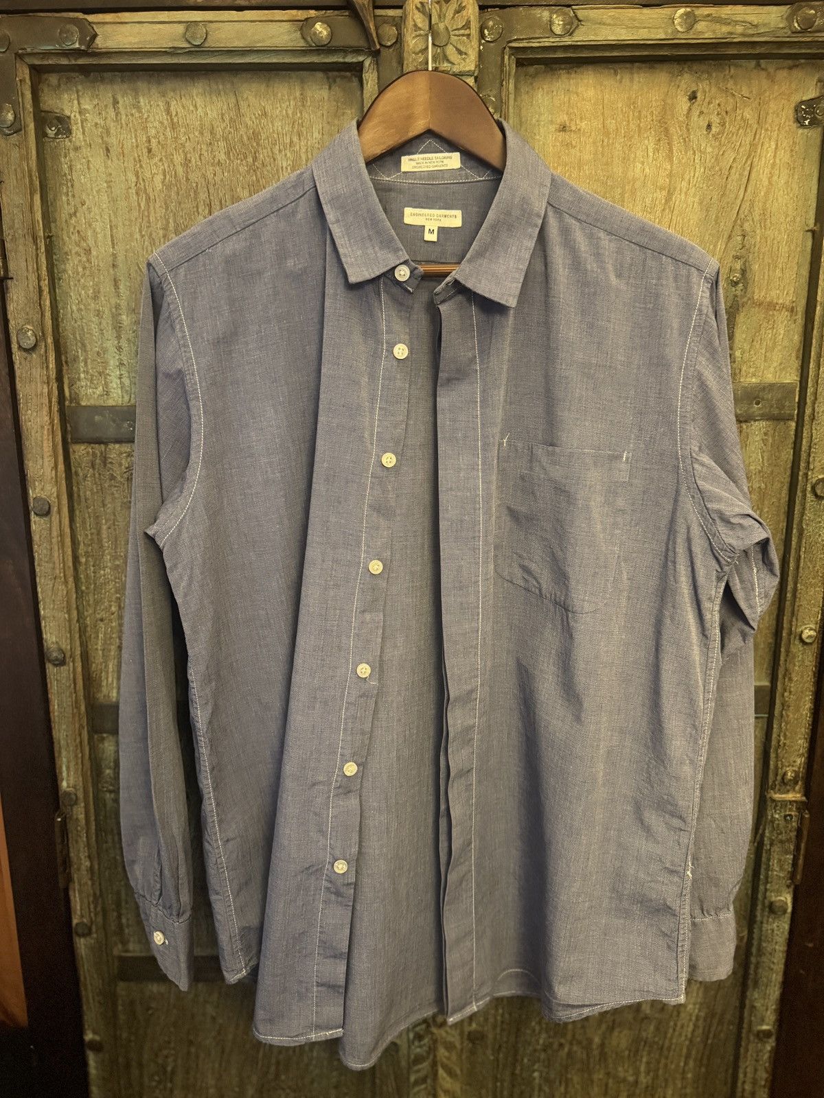 Engineered Garments Short Collar Shirt in Navy Blue Size US M / EU 48-50 / 2 - 5 Thumbnail