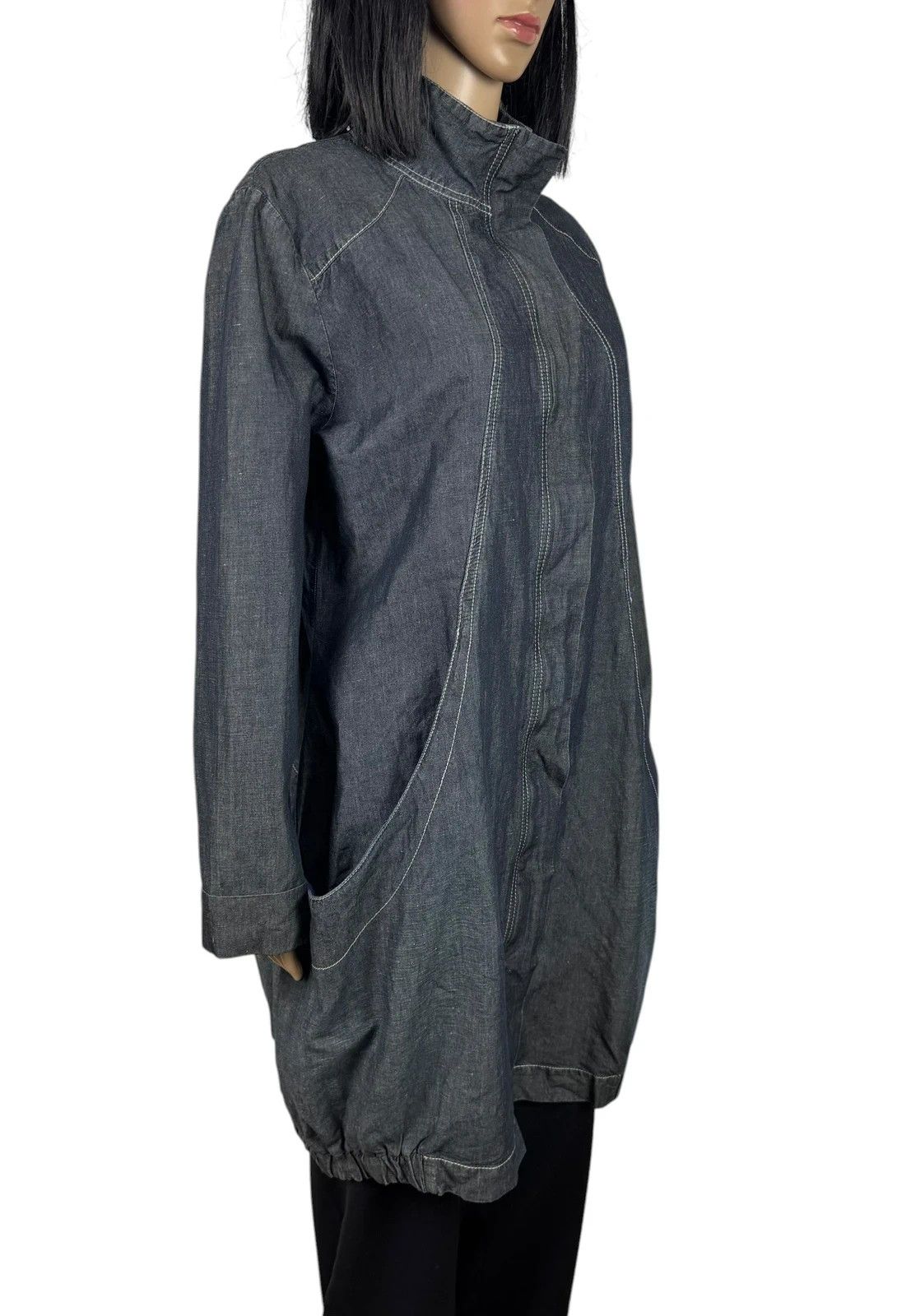 Sarah Pacini Sarah Pacini Cotton Linen Coat size T3 Size L / US 10 / IT 46 - 4 Thumbnail