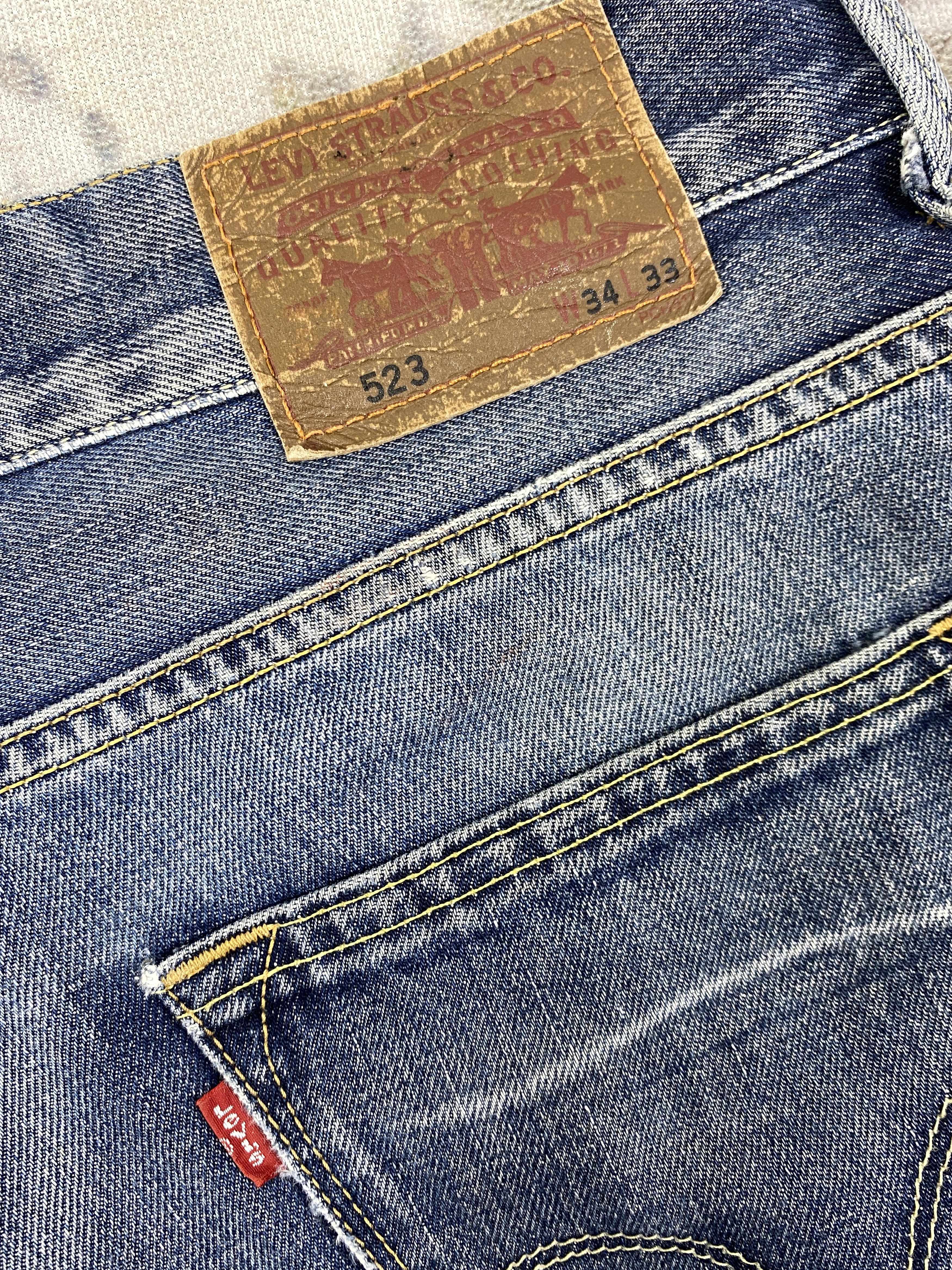 Levi's Faded Blue Levi's 523 Jeans 36x28 Denim -JN2045 Size US 36 / EU 52 - 13 Thumbnail