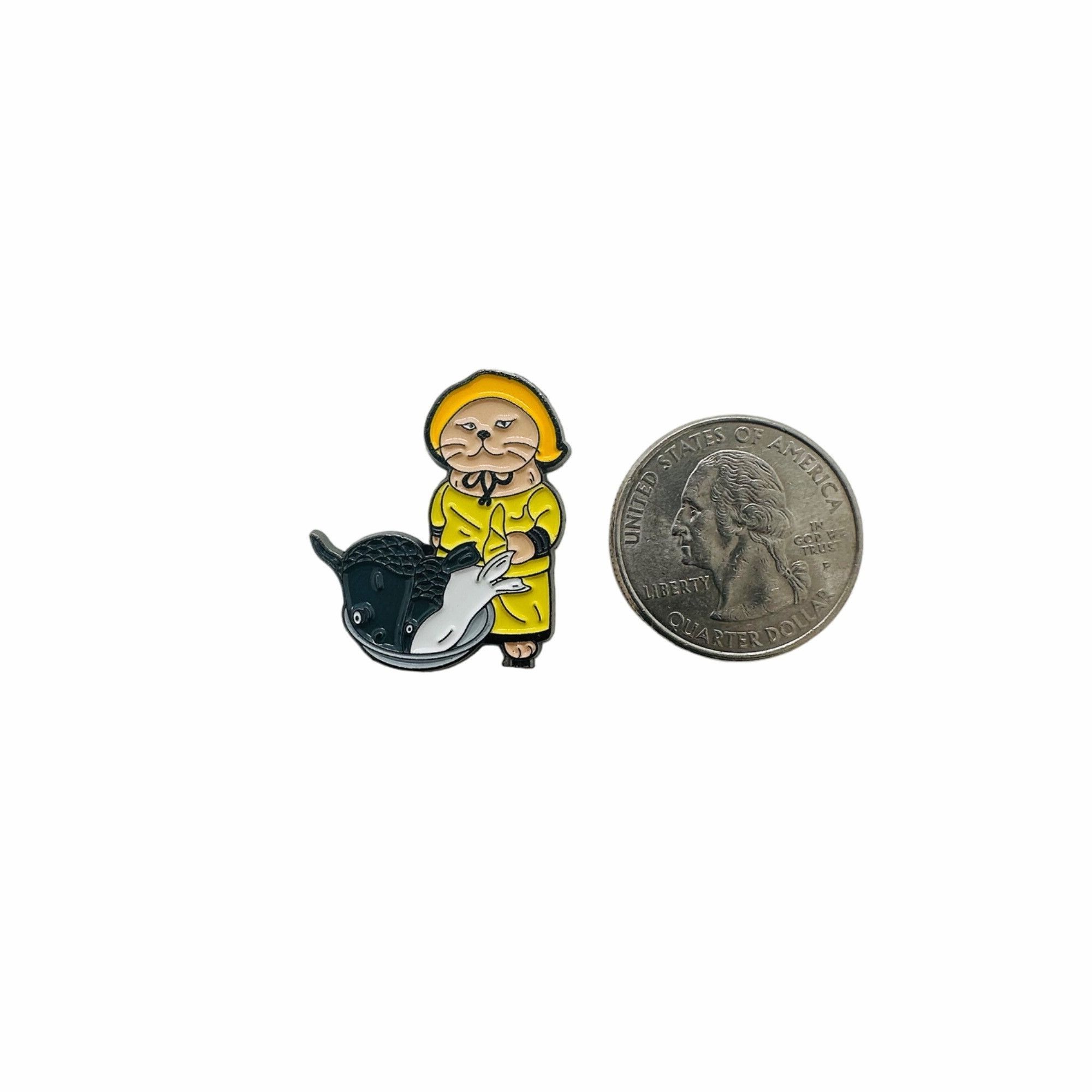 Other ☀️Oz Cat Fishing Design Enamel Pin Animal Iron Enamel Brooch Size ONE SIZE - 5 Thumbnail