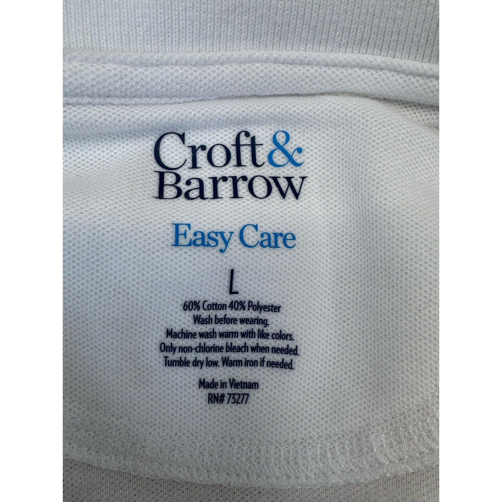 Croft & Barrow Croft & Barrow White Polo Shirt Men's Size L Size US L / EU 52-54 / 3 - 6 Thumbnail