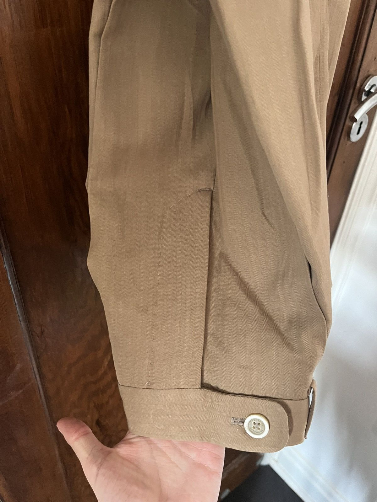 Brunello Cucinelli Brunello cucinelli light brown / tan wool-linen size 38/it48 Size 38R - 11 Thumbnail