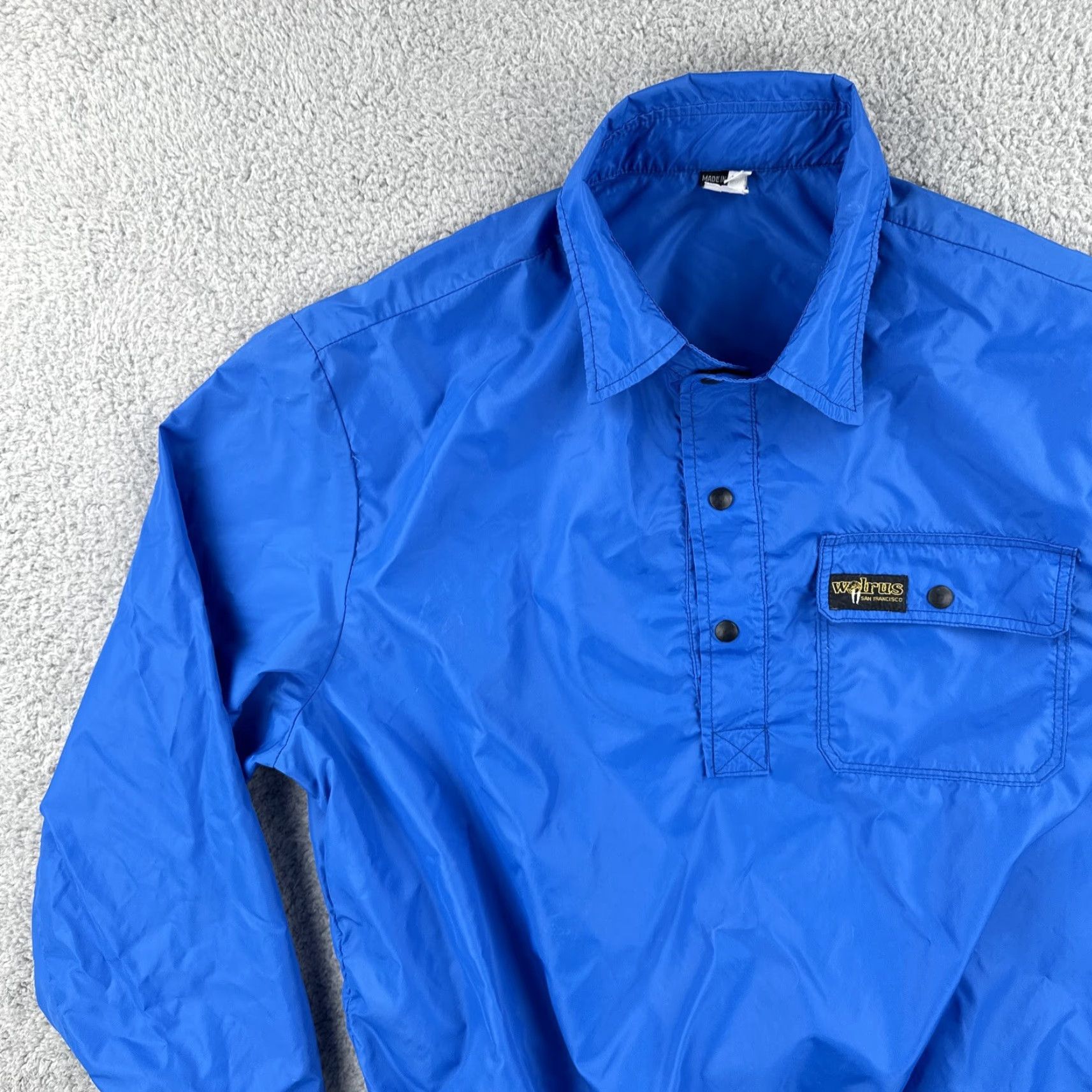 Vintage VINTAGE Walrus San Francisco Windbreaker Shirt XL Blue 1990s Made In USA Mens Size US XL / EU 56 / 4 - 7 Thumbnail