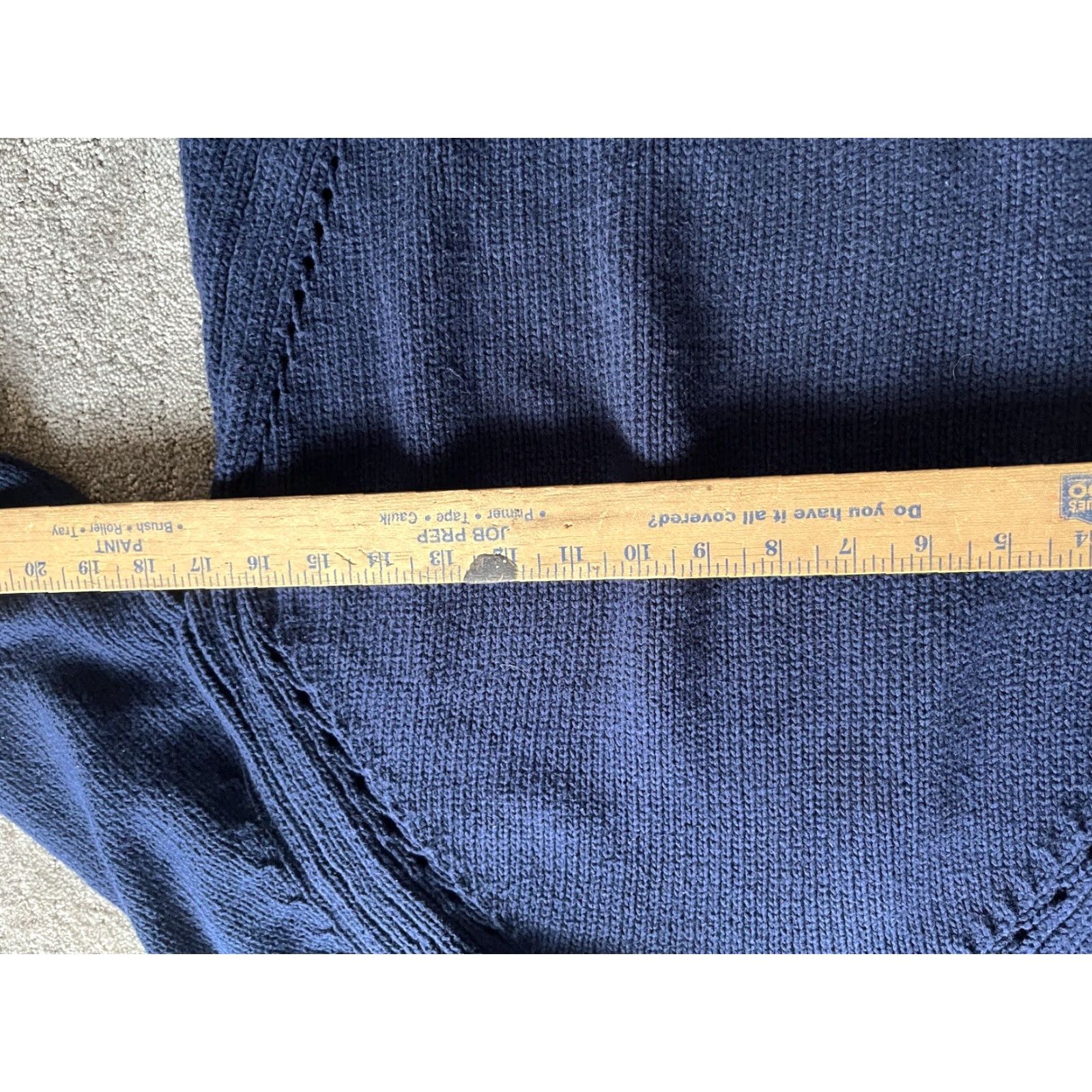 J.Crew VINTAGE J.CREW Cotton Pullover Sweater Women Size M Crew Neck Pointelle Stitch Navy Casual Size M / US 6-8 / IT 42-44 - 4 Thumbnail