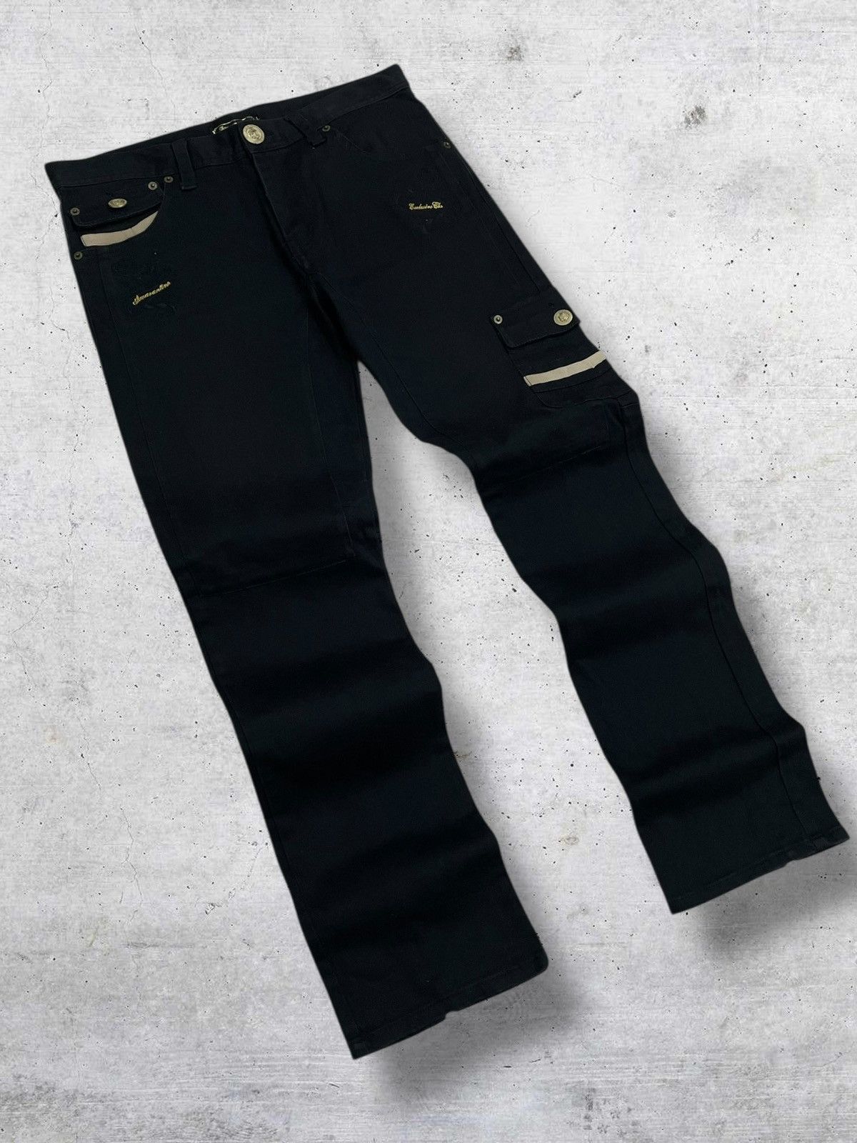Japanese Brand VINTAGE AMRANTINE 1990S JAPAN DESIGNER CARGO PUNK GOA PANT Size US 32 / EU 48 - 2 Thumbnail
